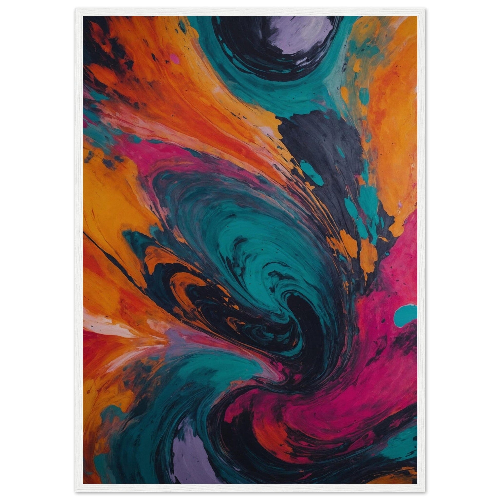 Premium Matte Paper Wooden Framed Poster - Exklusive Kunst in stilvollen Holzrahmen Print Material Modern Masterpieces 50x70 cm / 20x28″ White frame 