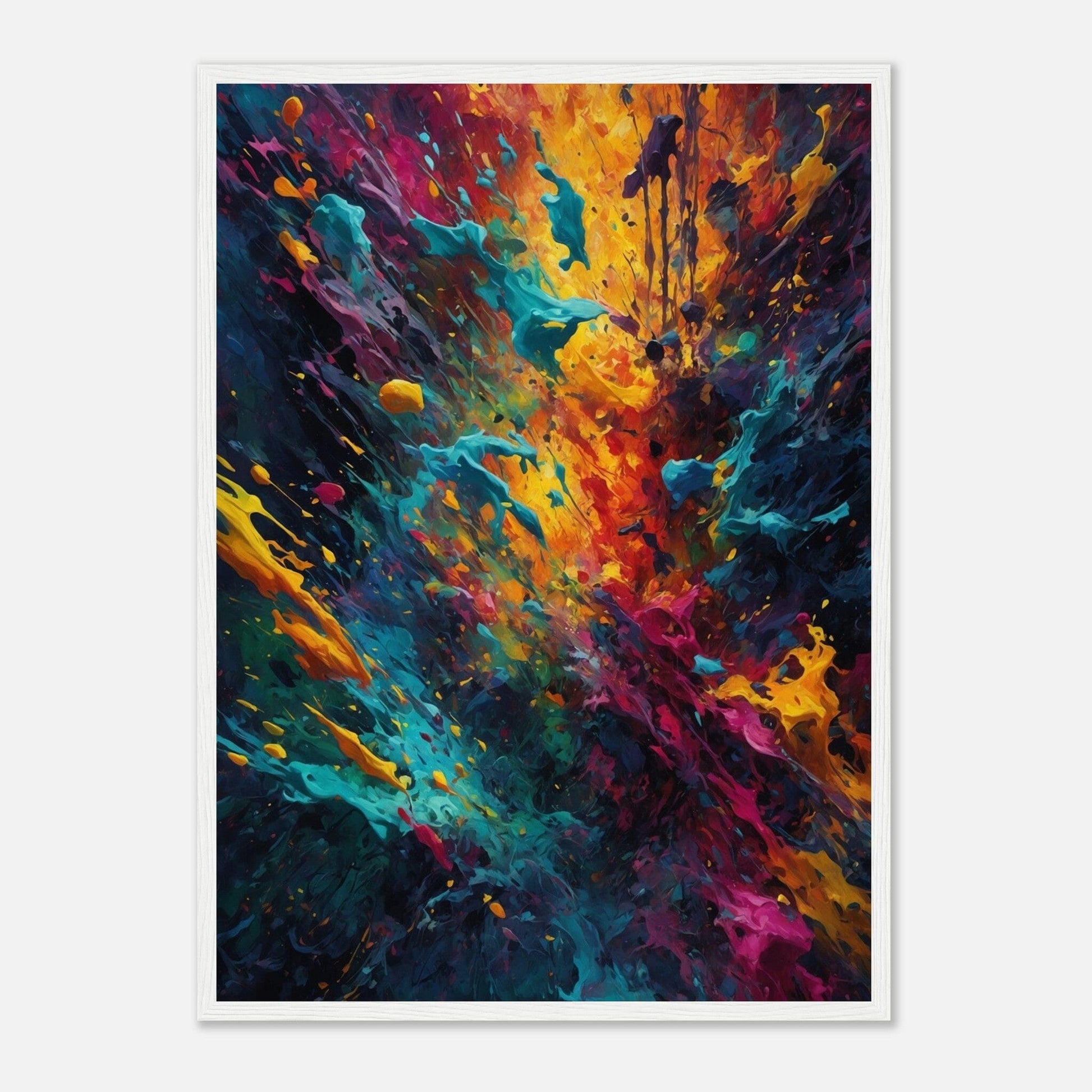Premium Matte Paper Wooden Framed Poster - Exklusive Kunst in stilvollen Holzrahmen Print Material Modern Masterpieces 50x70 cm / 20x28″ White frame 
