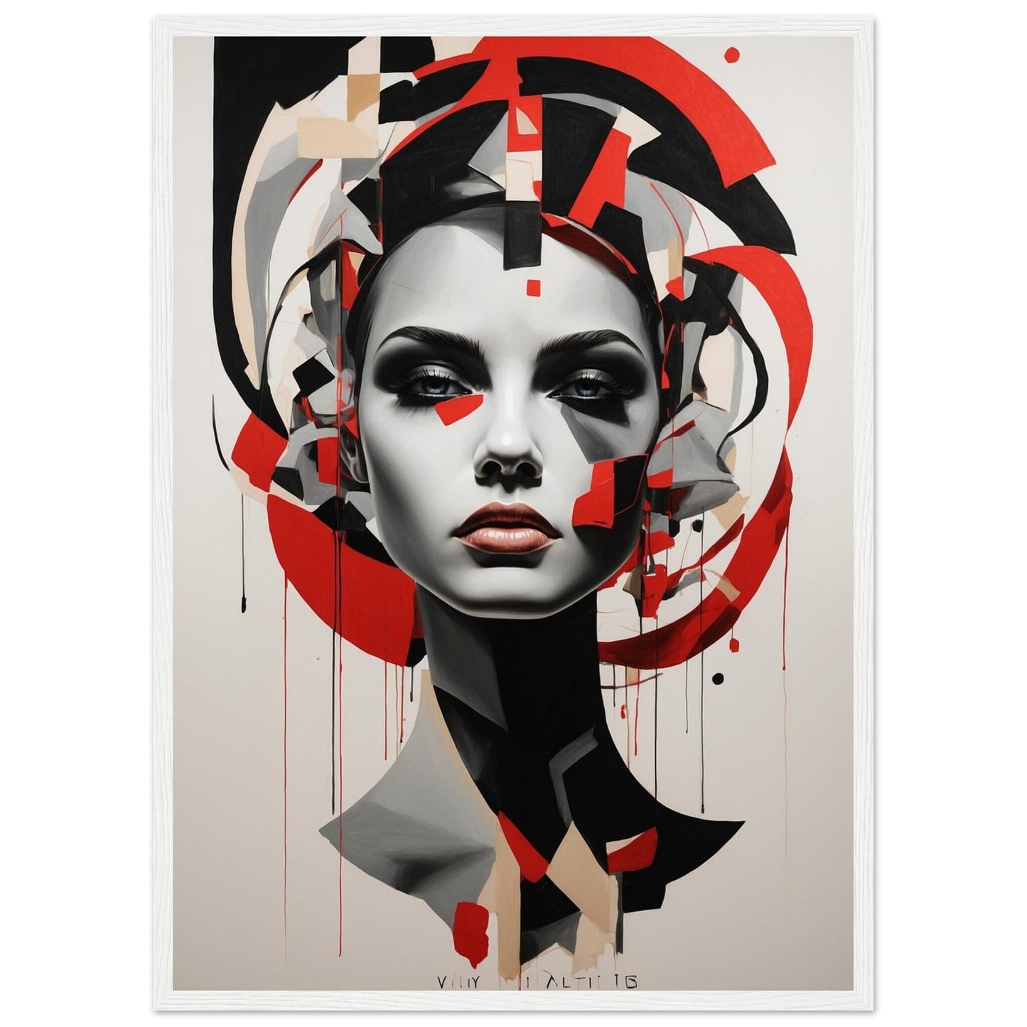 Premium Matte Paper Wooden Framed Poster - Exklusive Kunst in stilvollen Holzrahmen Print Material Modern Masterpieces 50x70 cm / 20x28″ White frame 
