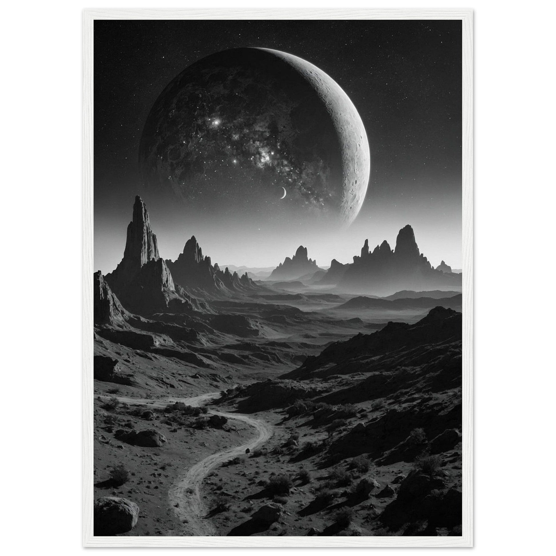 Premium Matte Paper Wooden Framed Poster - Exklusive Kunst in stilvollen Holzrahmen Print Material Modern Masterpieces 50x70 cm / 20x28″ White frame 