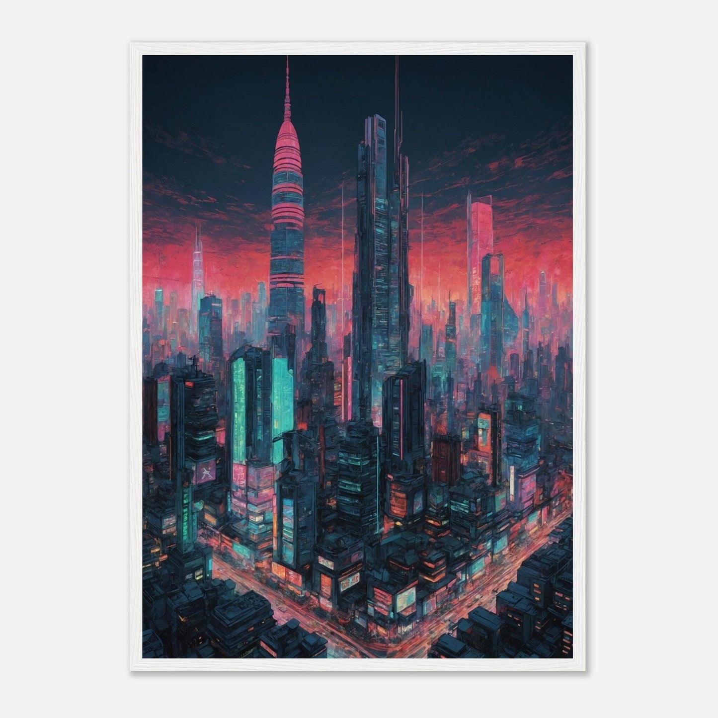 Premium Matte Paper Wooden Framed Poster - Exklusive Kunst in stilvollen Holzrahmen Print Material Modern Masterpieces 50x70 cm / 20x28″ White frame 