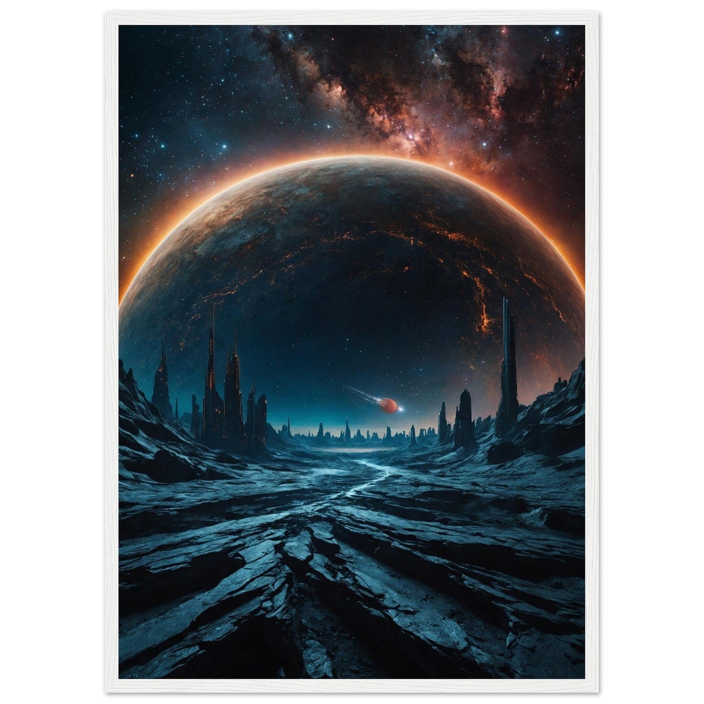 Premium Matte Paper Wooden Framed Poster - Exklusive Kunst in stilvollen Holzrahmen Print Material Modern Masterpieces 50x70 cm / 20x28″ White frame 