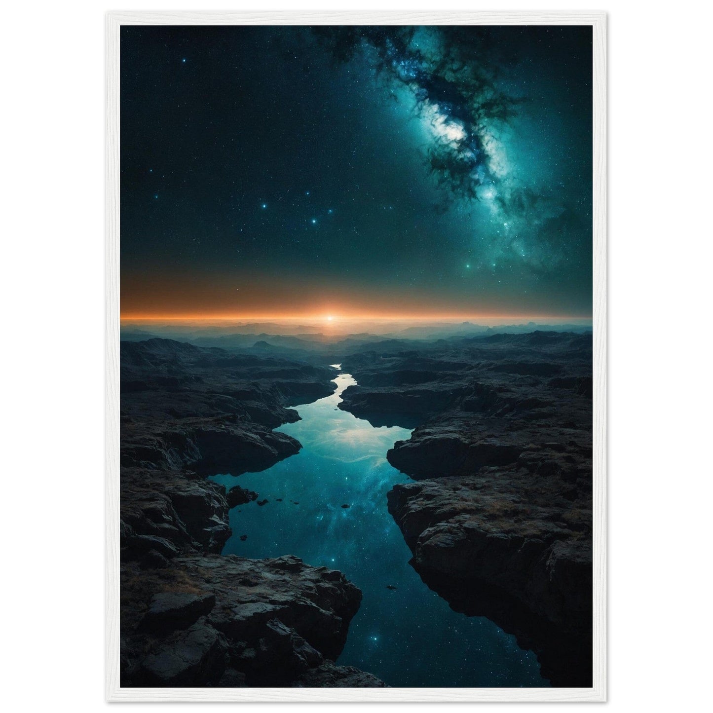 Premium Matte Paper Wooden Framed Poster - Exklusive Kunst in stilvollen Holzrahmen Print Material Modern Masterpieces 50x70 cm / 20x28″ White frame 