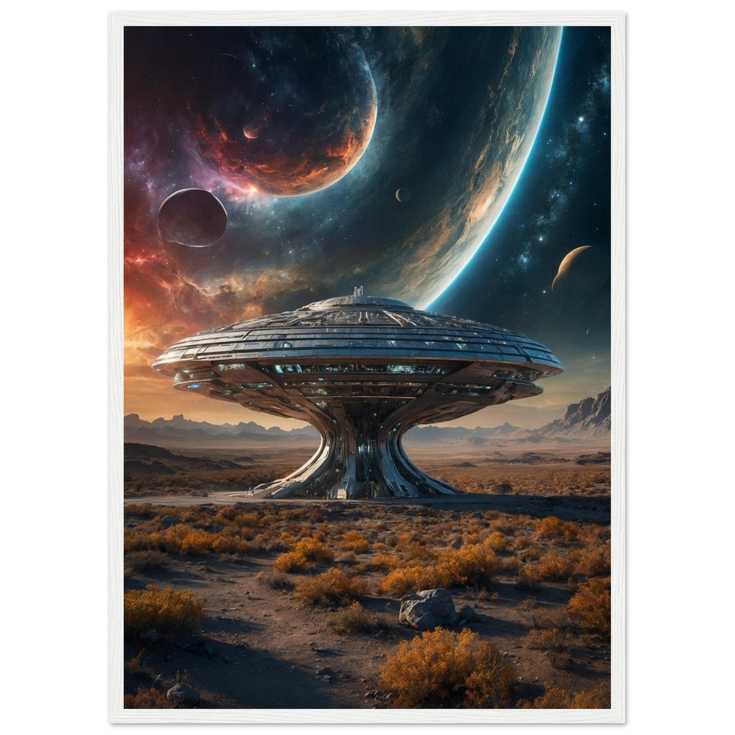 Premium Matte Paper Wooden Framed Poster - Exklusive Kunst in stilvollen Holzrahmen Print Material Modern Masterpieces 50x70 cm / 20x28″ White frame 