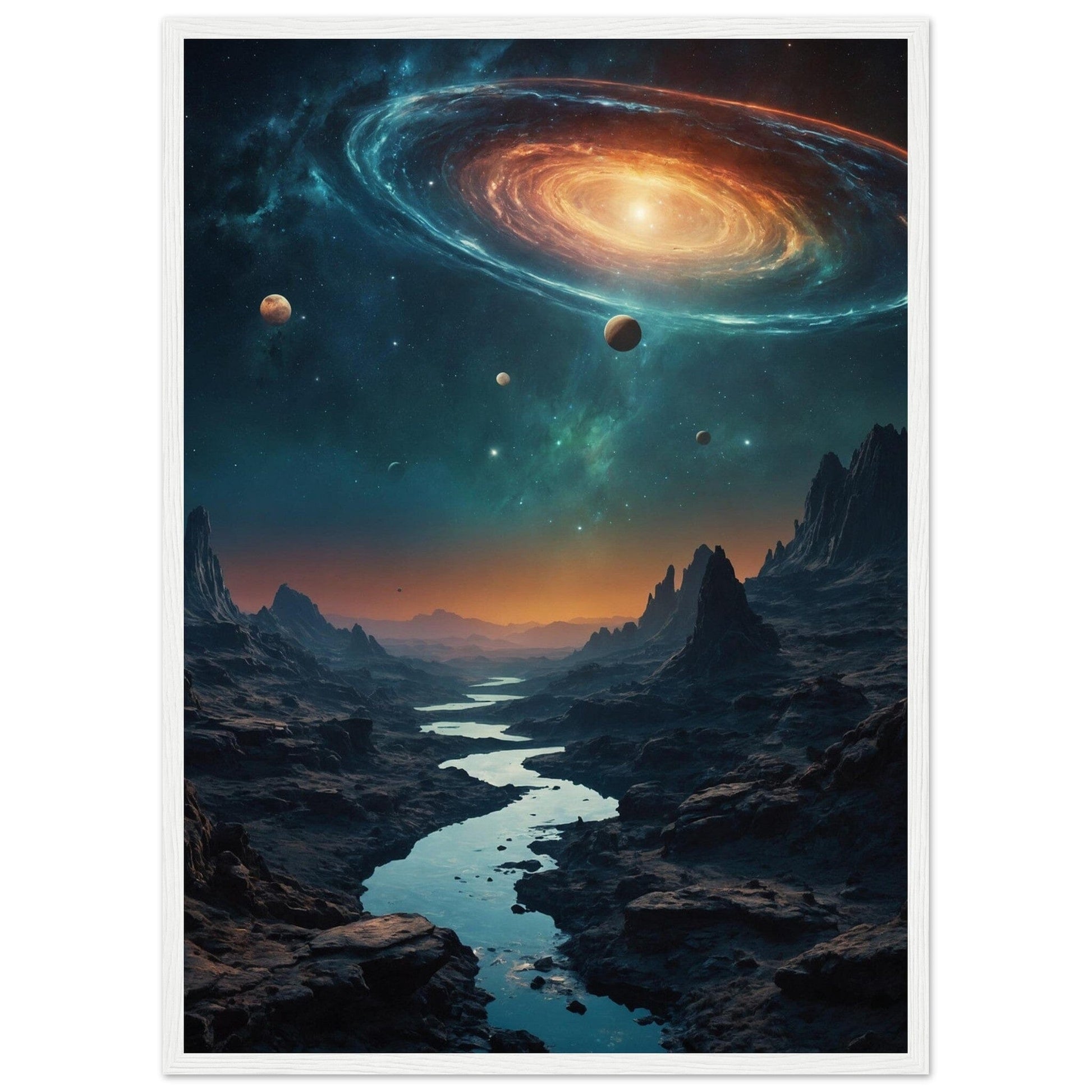 Premium Matte Paper Wooden Framed Poster - Exklusive Kunst in stilvollen Holzrahmen Print Material Modern Masterpieces 50x70 cm / 20x28″ White frame 
