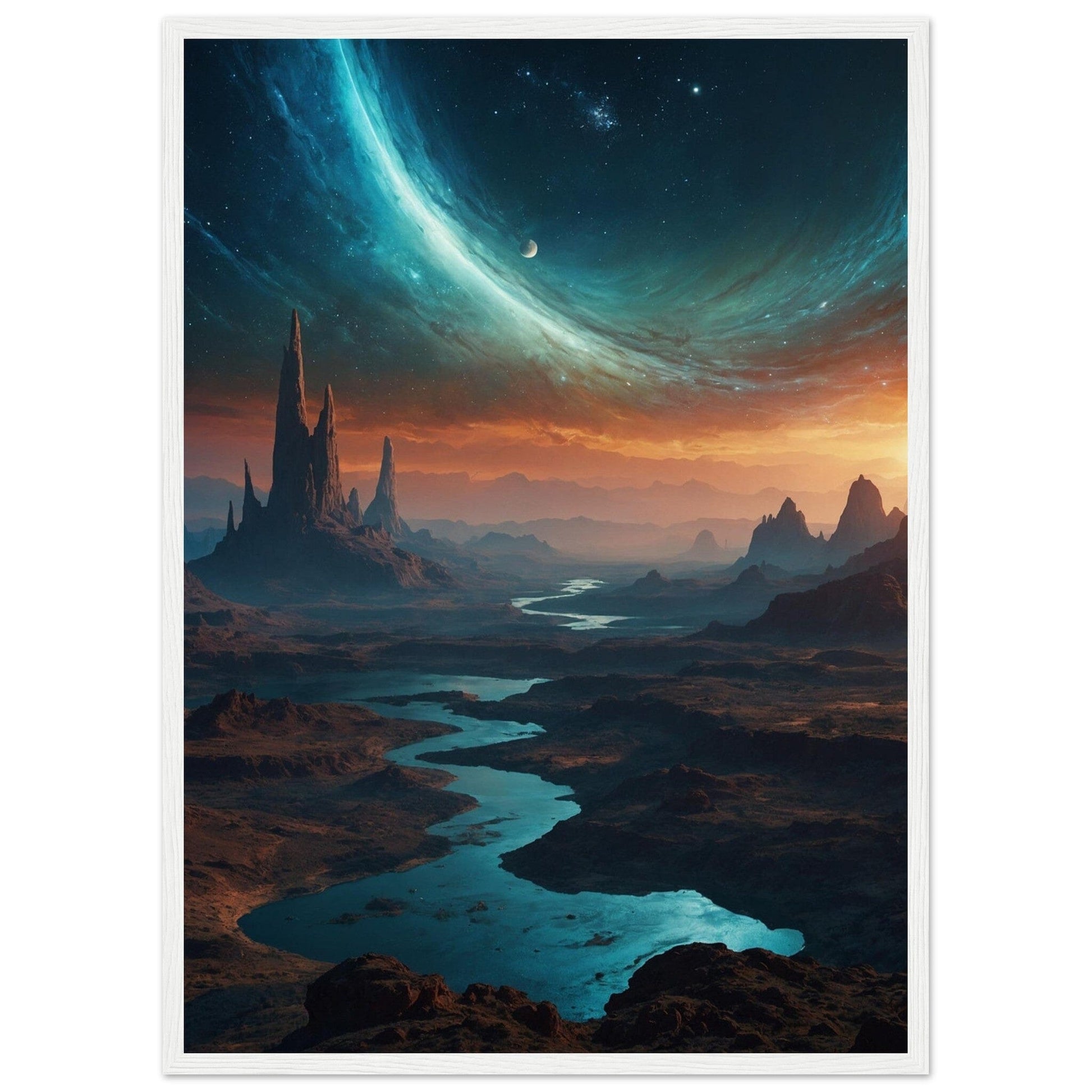 Premium Matte Paper Wooden Framed Poster - Exklusive Kunst in stilvollen Holzrahmen Print Material Modern Masterpieces 50x70 cm / 20x28″ White frame 