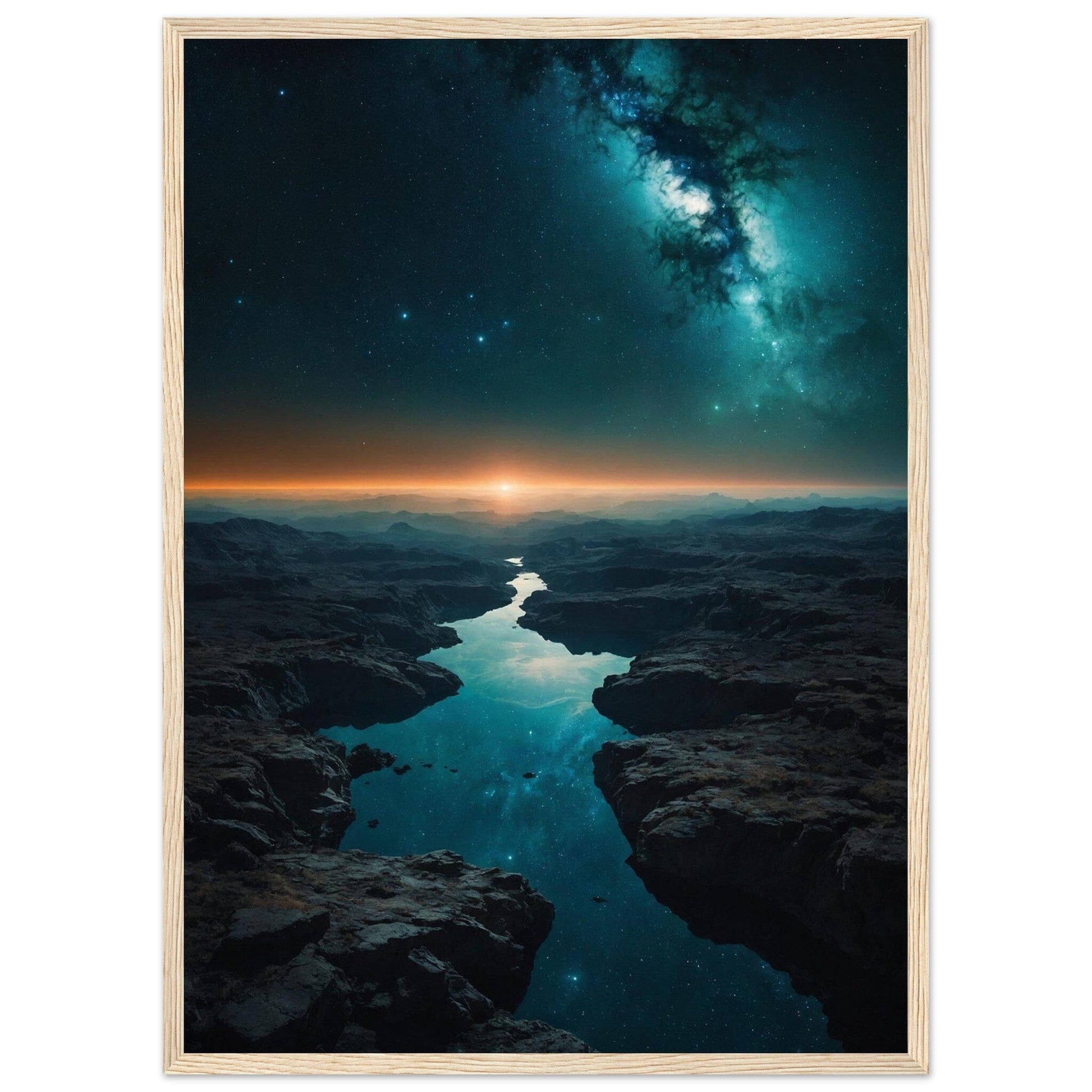 Premium Matte Paper Wooden Framed Poster - Exklusive Kunst in stilvollen Holzrahmen Print Material Modern Masterpieces 50x70 cm / 20x28″ Wood frame 