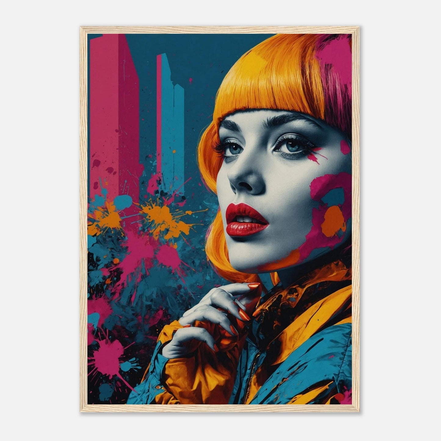Premium Matte Paper Wooden Framed Poster - Exklusive Kunst in stilvollen Holzrahmen Print Material Modern Masterpieces 50x70 cm / 20x28″ Wood frame 