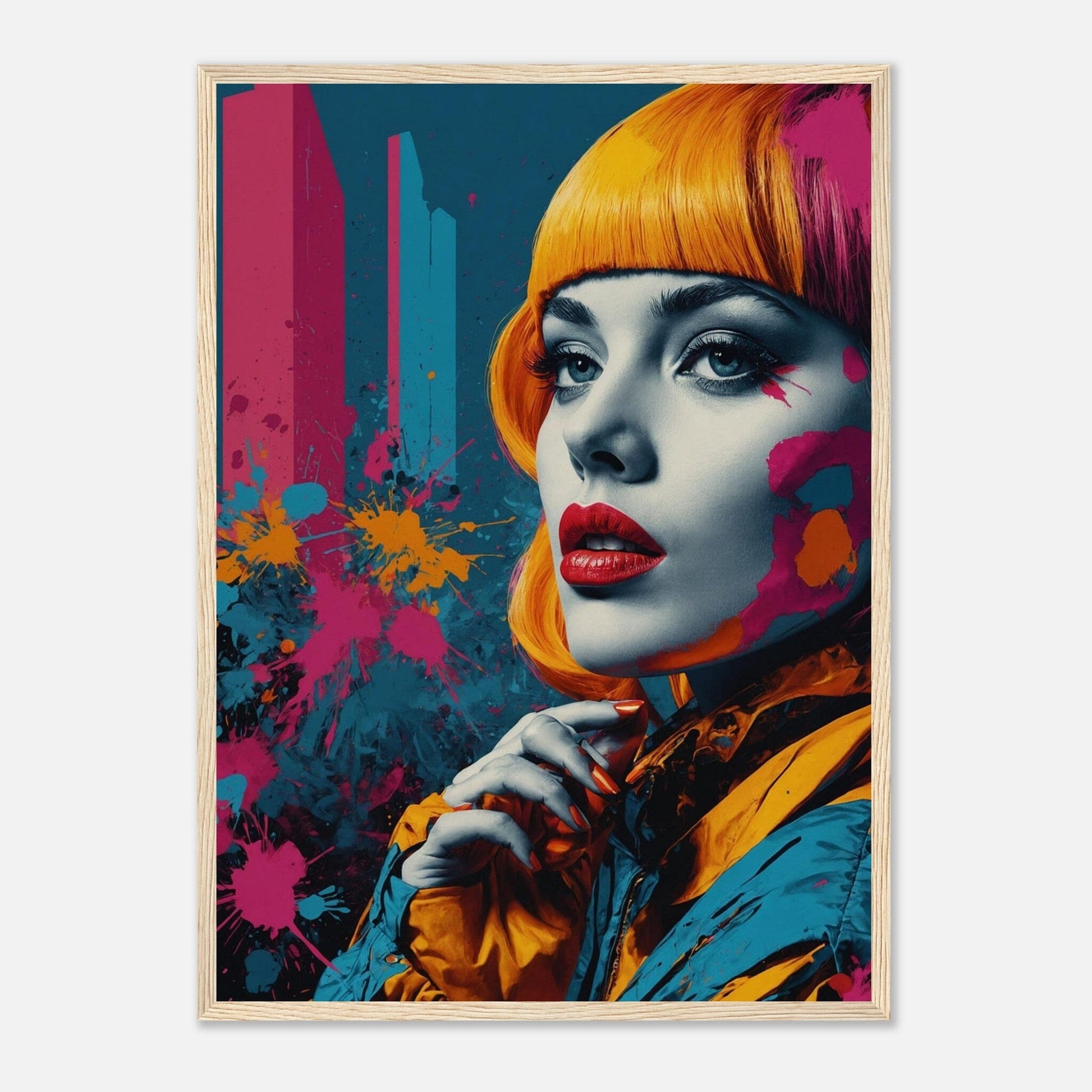 Premium Matte Paper Wooden Framed Poster - Exklusive Kunst in stilvollen Holzrahmen Print Material Modern Masterpieces 50x70 cm / 20x28″ Wood frame 