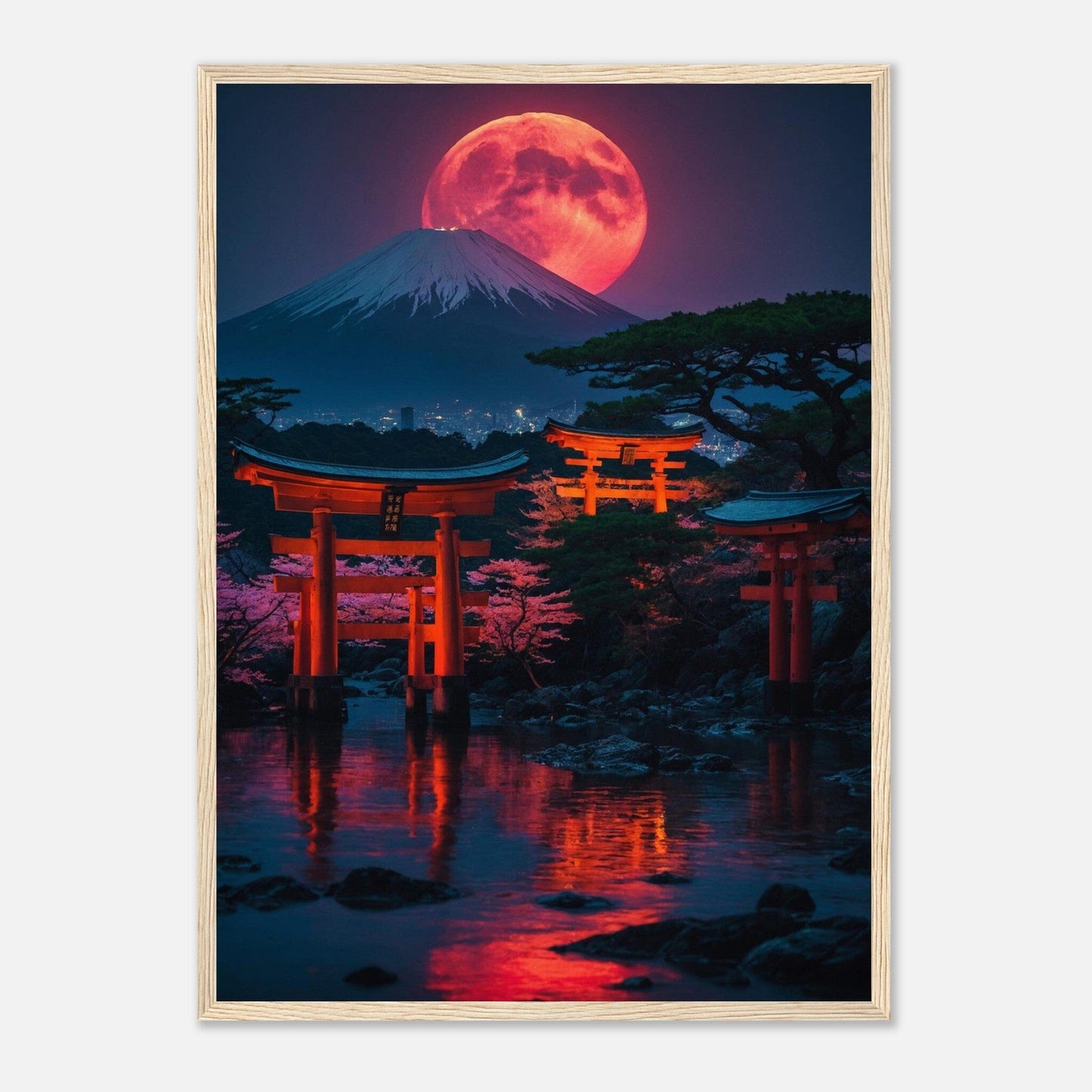 Premium Matte Paper Wooden Framed Poster - Exklusive Kunst in stilvollen Holzrahmen Print Material Modern Masterpieces 50x70 cm / 20x28″ Wood frame 