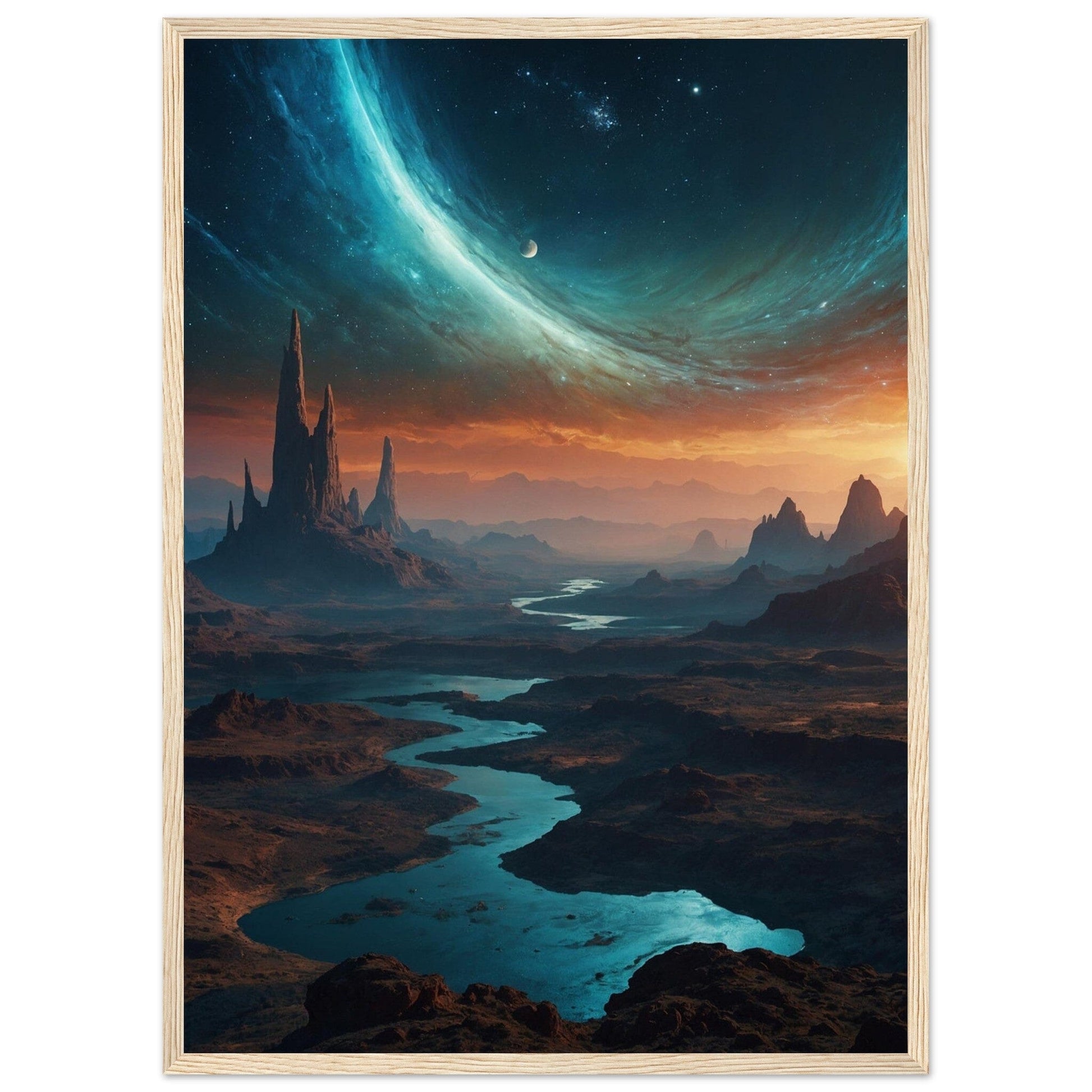 Premium Matte Paper Wooden Framed Poster - Exklusive Kunst in stilvollen Holzrahmen Print Material Modern Masterpieces 50x70 cm / 20x28″ Wood frame 