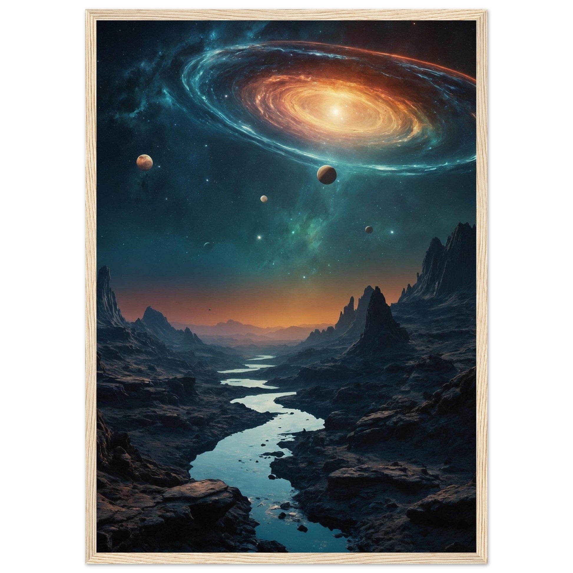 Premium Matte Paper Wooden Framed Poster - Exklusive Kunst in stilvollen Holzrahmen Print Material Modern Masterpieces 50x70 cm / 20x28″ Wood frame 