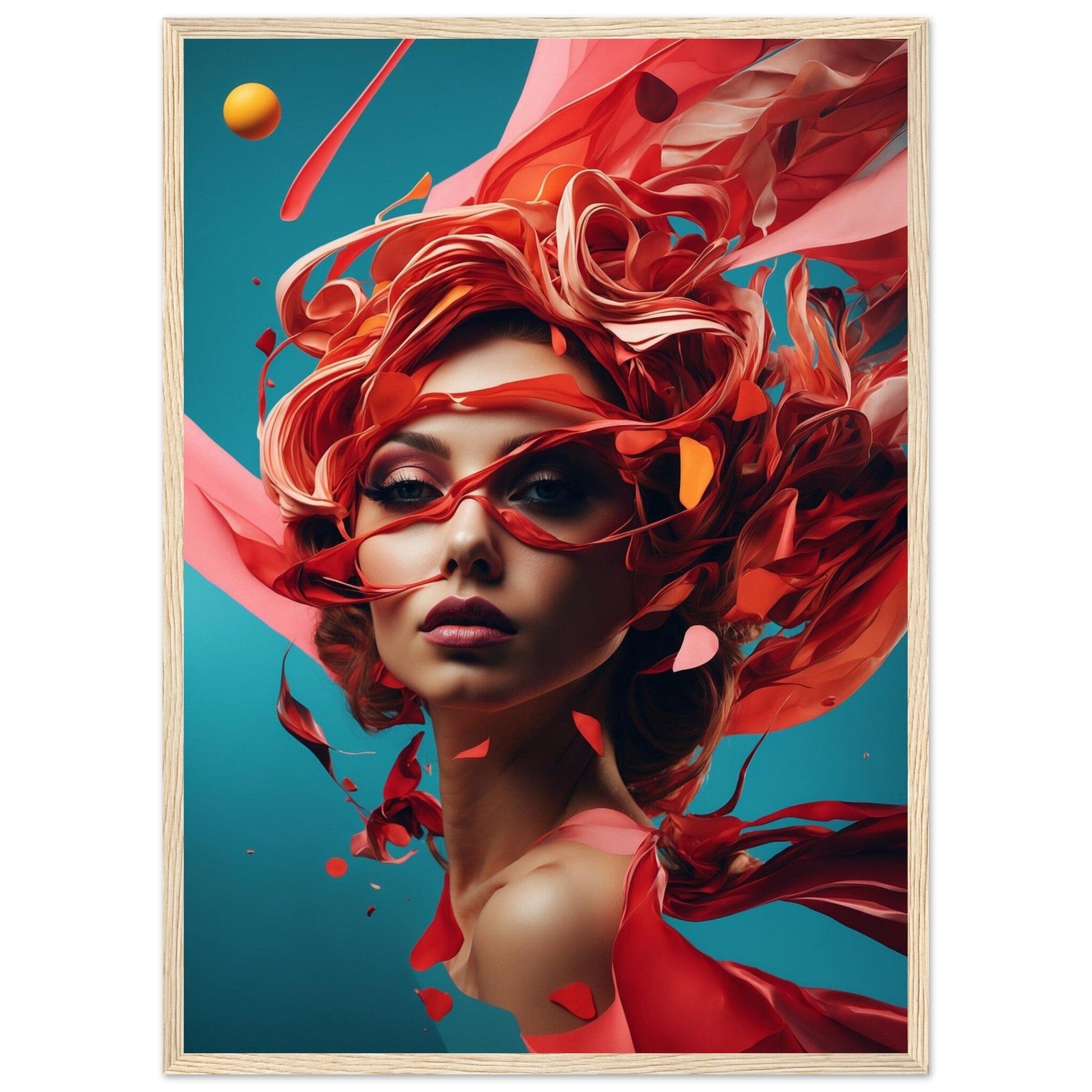 Premium Matte Paper Wooden Framed Poster - Exklusive Kunst in stilvollen Holzrahmen Print Material Modern Masterpieces 50x70 cm / 20x28″ Wood frame 