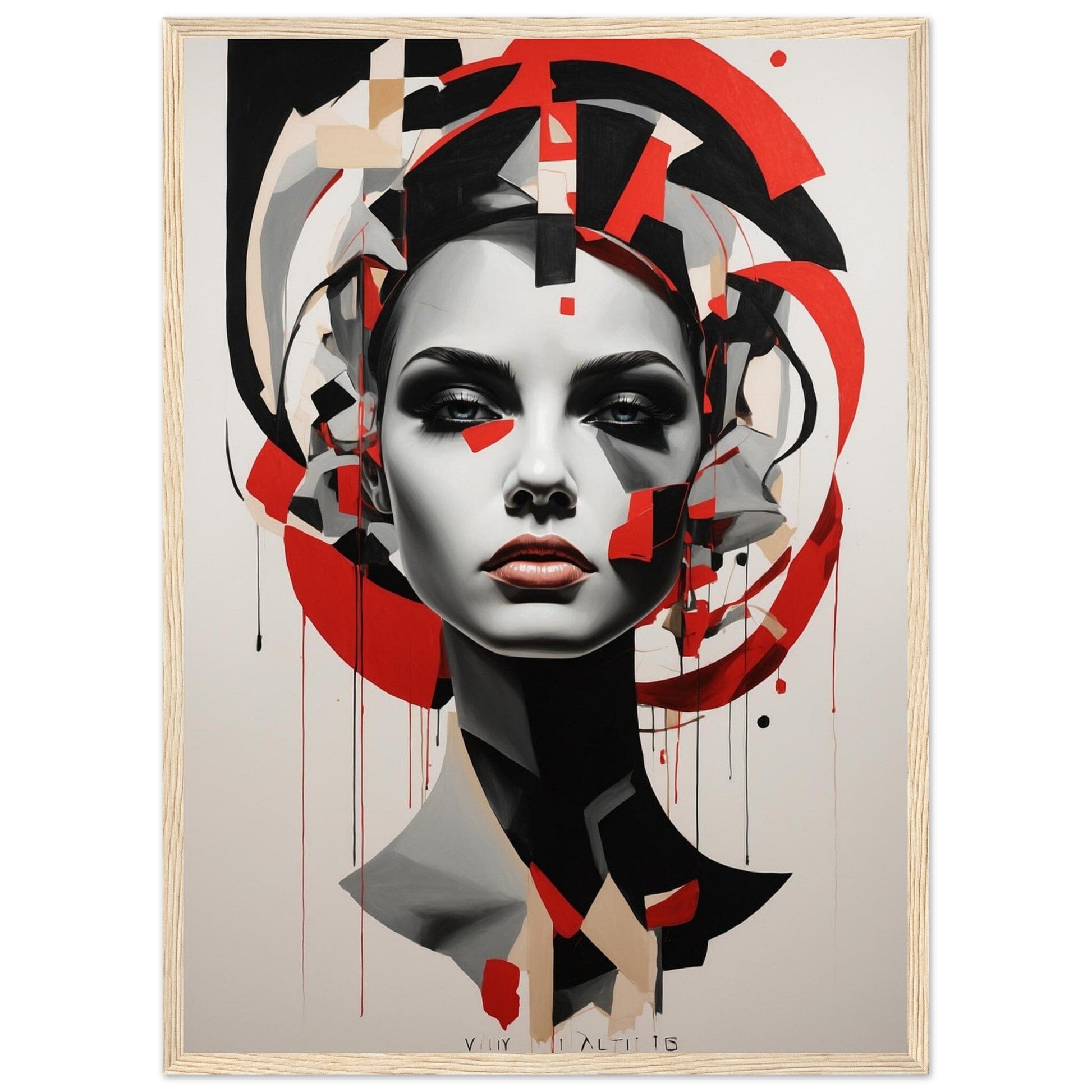 Premium Matte Paper Wooden Framed Poster - Exklusive Kunst in stilvollen Holzrahmen Print Material Modern Masterpieces 50x70 cm / 20x28″ Wood frame 