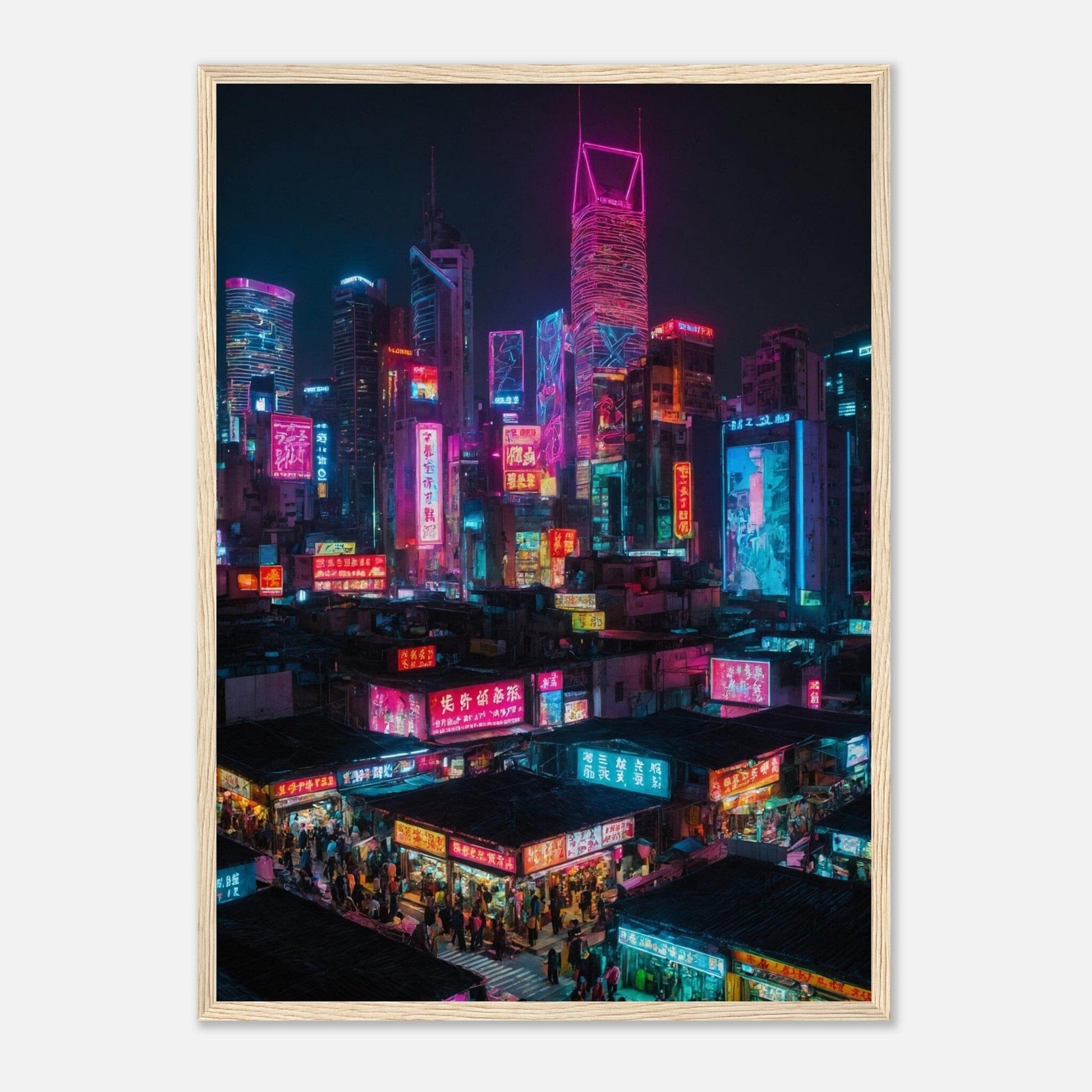 Premium Matte Paper Wooden Framed Poster - Exklusive Kunst in stilvollen Holzrahmen Print Material Modern Masterpieces 50x70 cm / 20x28″ Wood frame 