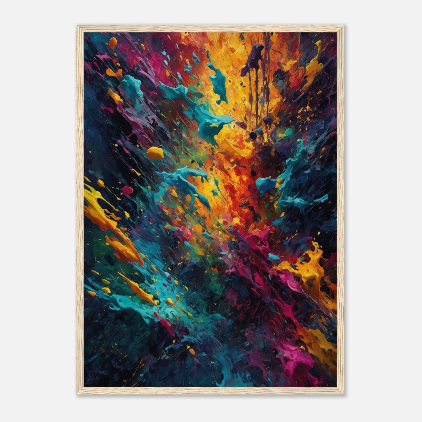 Premium Matte Paper Wooden Framed Poster - Exklusive Kunst in stilvollen Holzrahmen Print Material Modern Masterpieces 50x70 cm / 20x28″ Wood frame 
