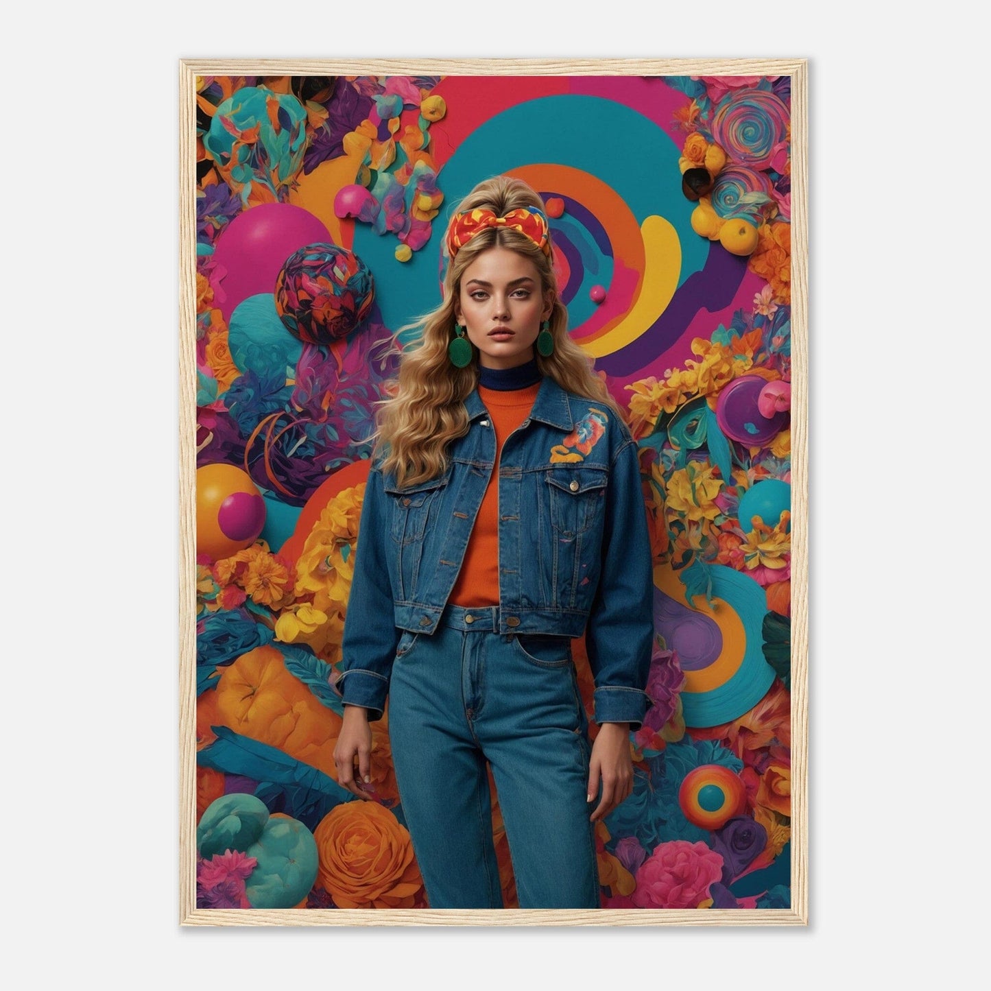 Premium Matte Paper Wooden Framed Poster - Exklusive Kunst in stilvollen Holzrahmen Print Material Modern Masterpieces 50x70 cm / 20x28″ Wood frame 
