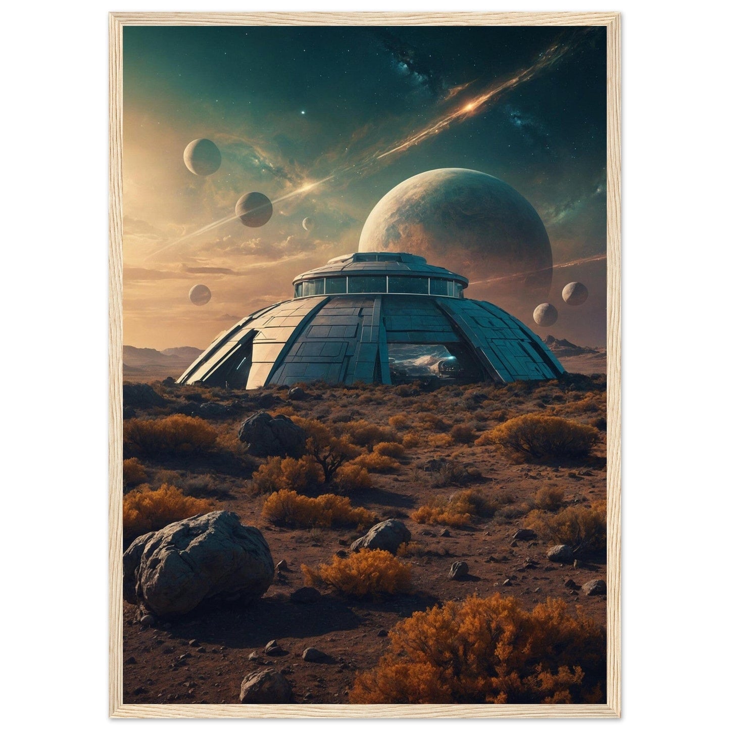 Premium Matte Paper Wooden Framed Poster - Exklusive Kunst in stilvollen Holzrahmen Print Material Modern Masterpieces 50x70 cm / 20x28″ Wood frame 