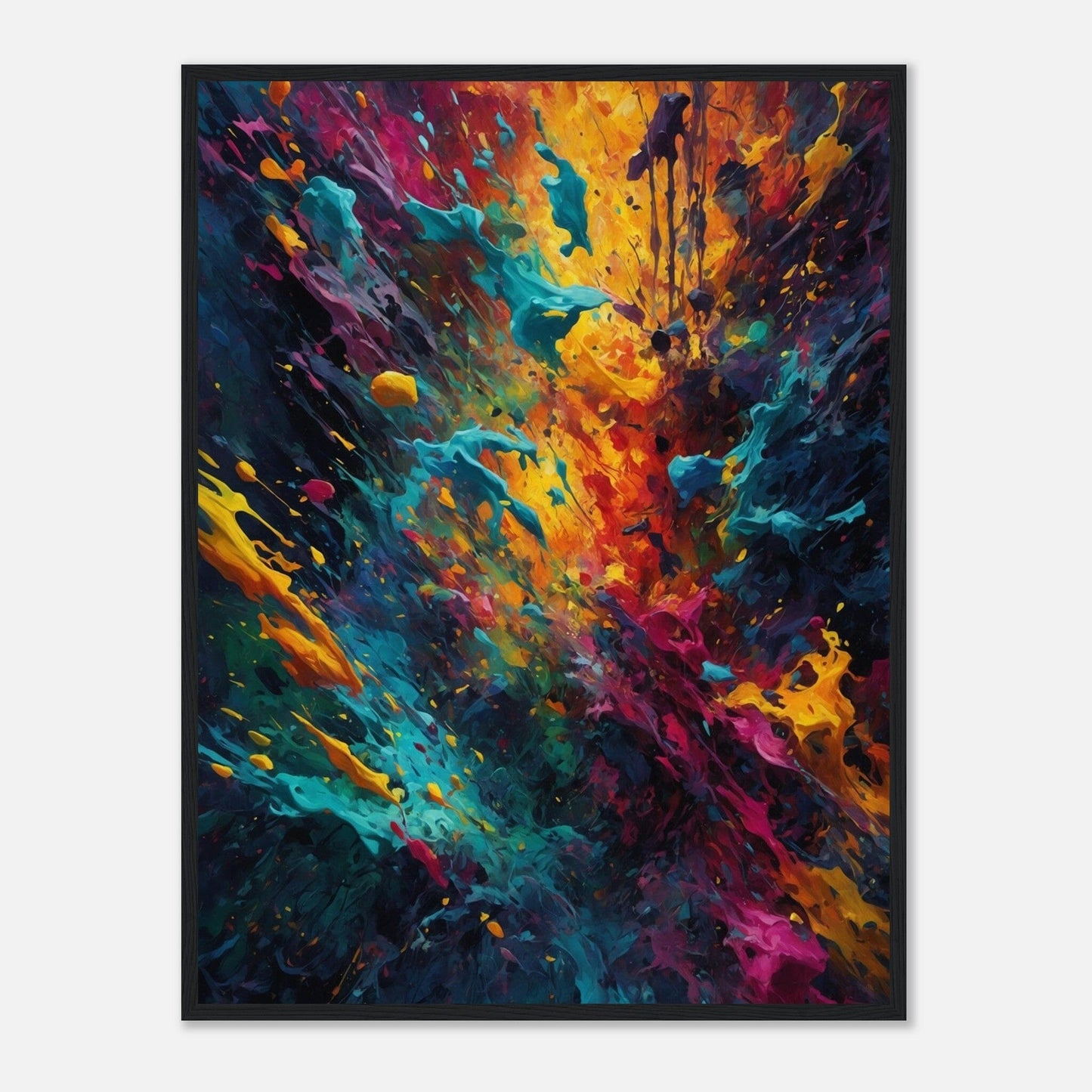 Premium Matte Paper Wooden Framed Poster - Exklusive Kunst in stilvollen Holzrahmen Print Material Modern Masterpieces 60x80 cm / 24x32″ Black frame 