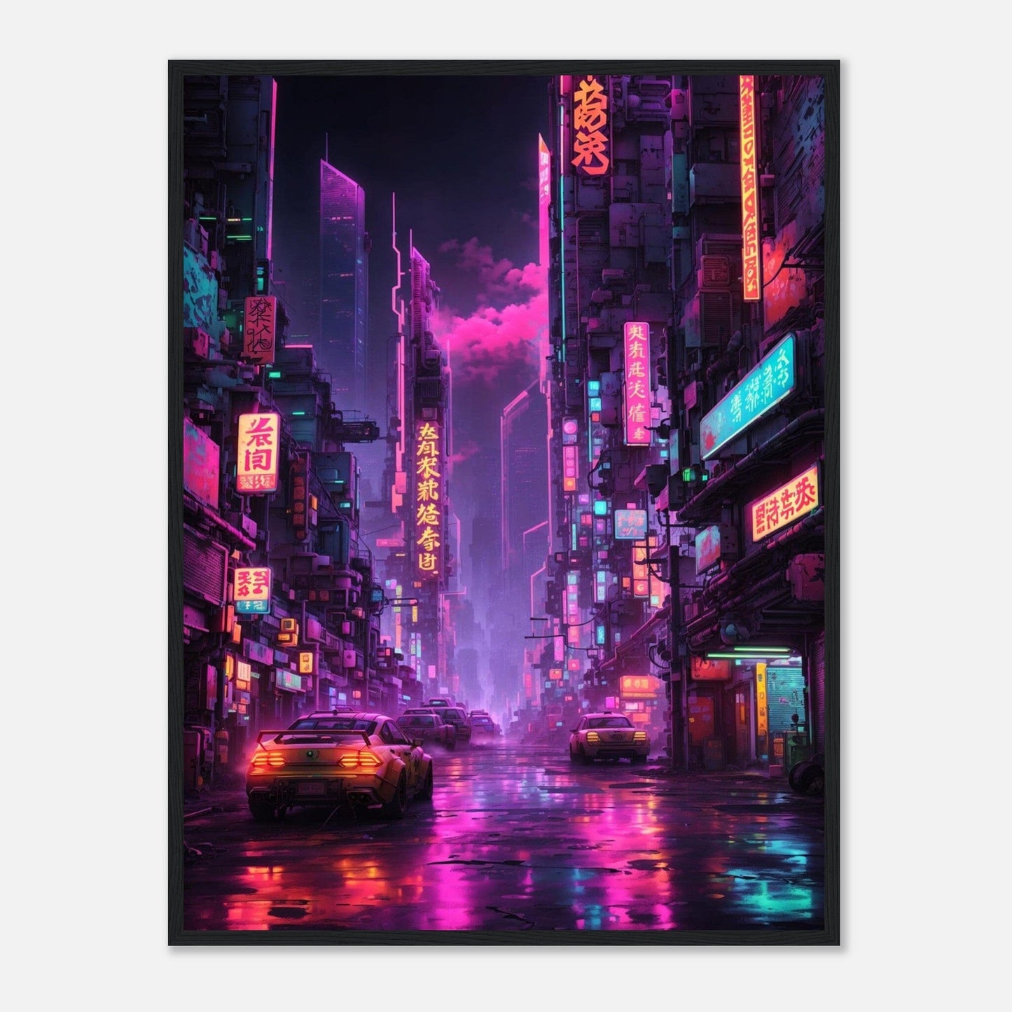 Premium Matte Paper Wooden Framed Poster - Exklusive Kunst in stilvollen Holzrahmen Print Material Modern Masterpieces 60x80 cm / 24x32″ Black frame 