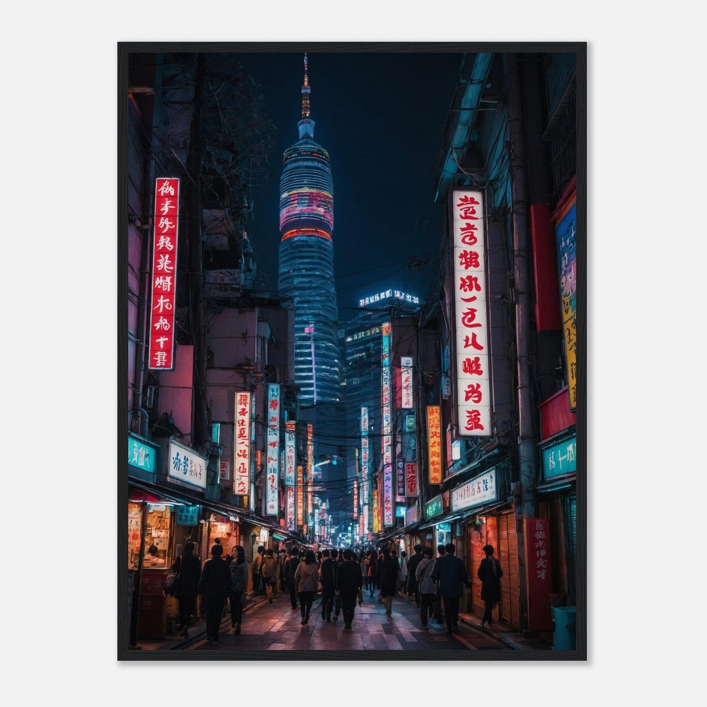 Premium Matte Paper Wooden Framed Poster - Exklusive Kunst in stilvollen Holzrahmen Print Material Modern Masterpieces 60x80 cm / 24x32″ Black frame 