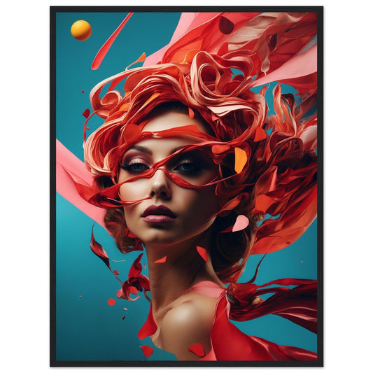 Premium Matte Paper Wooden Framed Poster - Exklusive Kunst in stilvollen Holzrahmen Print Material Modern Masterpieces 60x80 cm / 24x32″ Black frame 