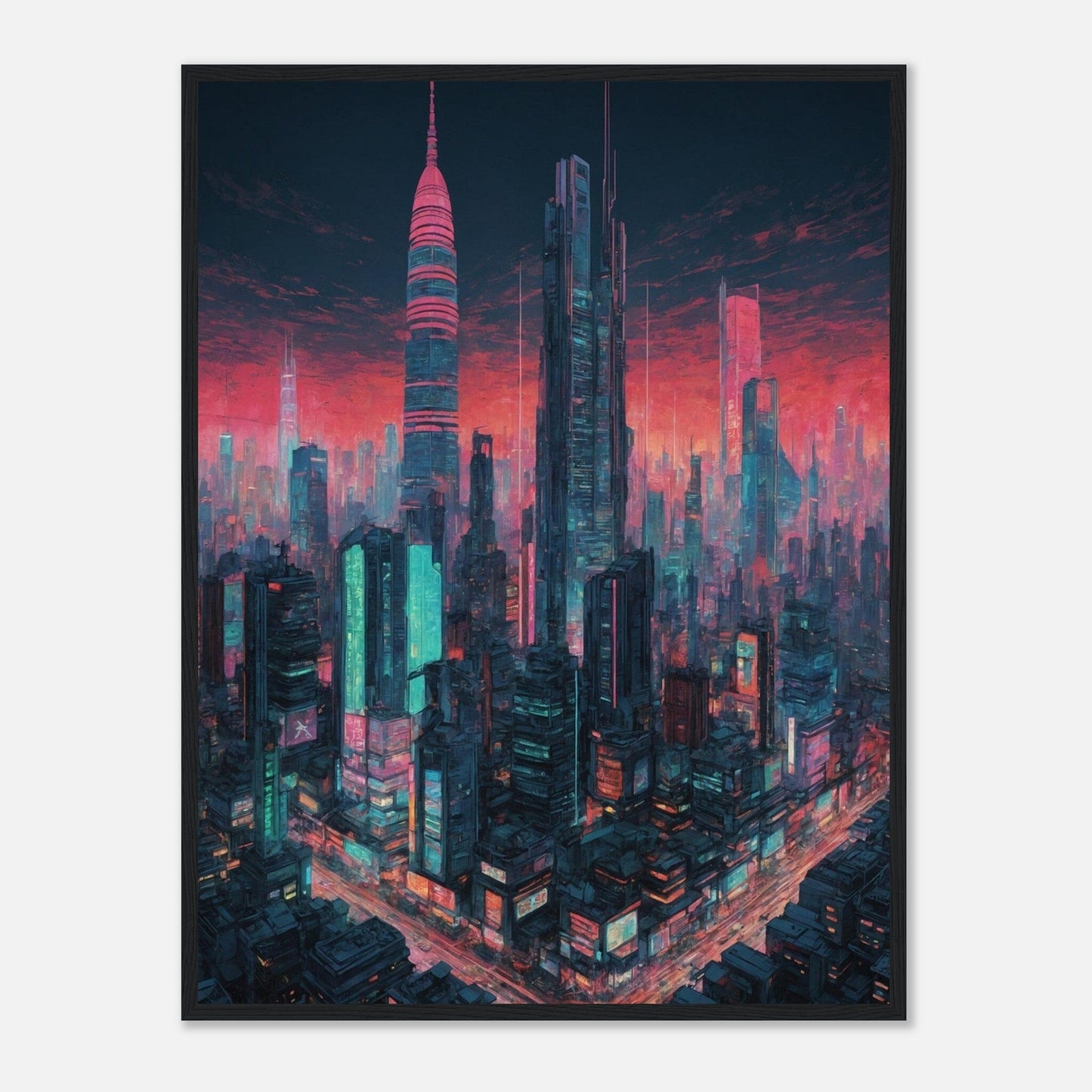 Premium Matte Paper Wooden Framed Poster - Exklusive Kunst in stilvollen Holzrahmen Print Material Modern Masterpieces 60x80 cm / 24x32″ Black frame 