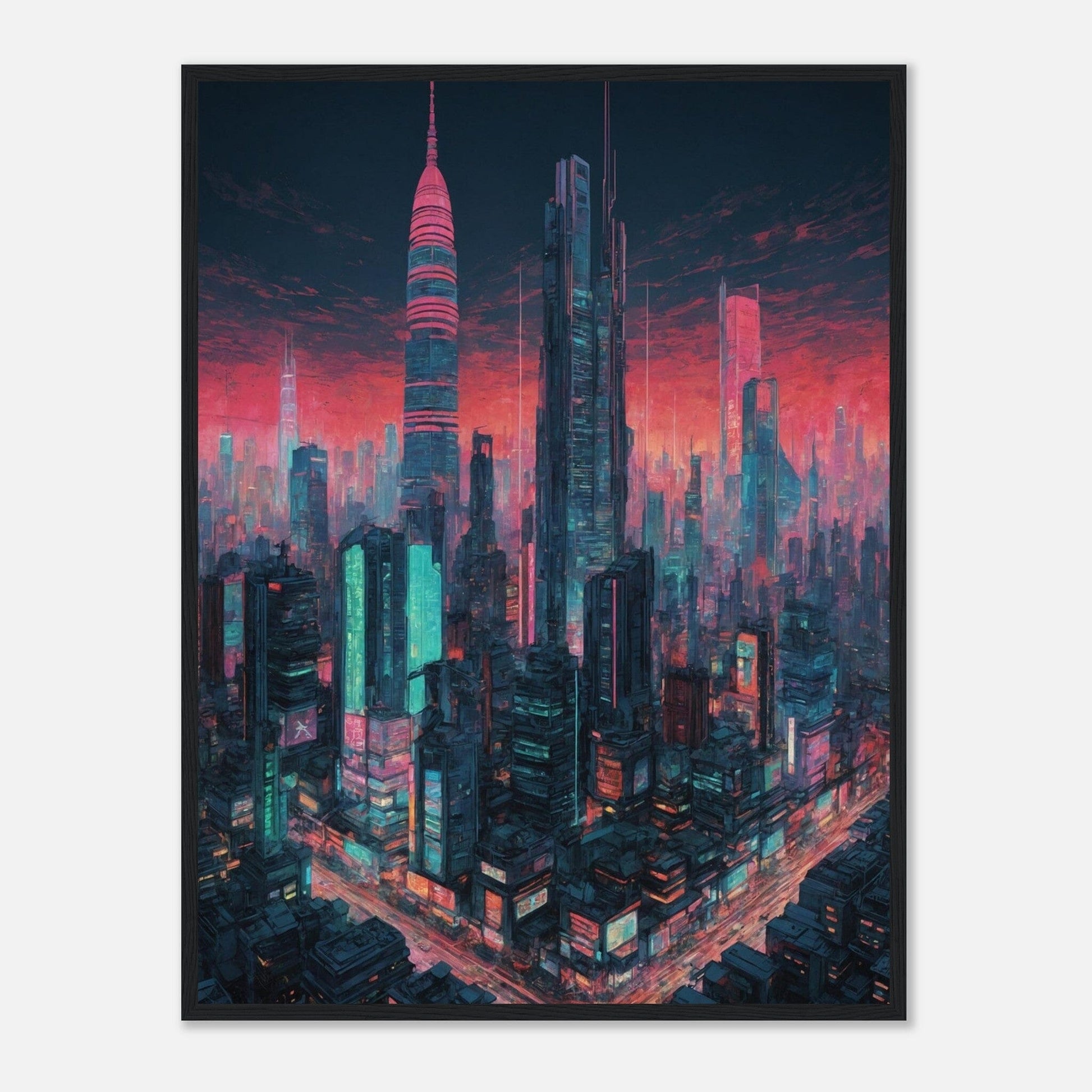 Premium Matte Paper Wooden Framed Poster - Exklusive Kunst in stilvollen Holzrahmen Print Material Modern Masterpieces 60x80 cm / 24x32″ Black frame 