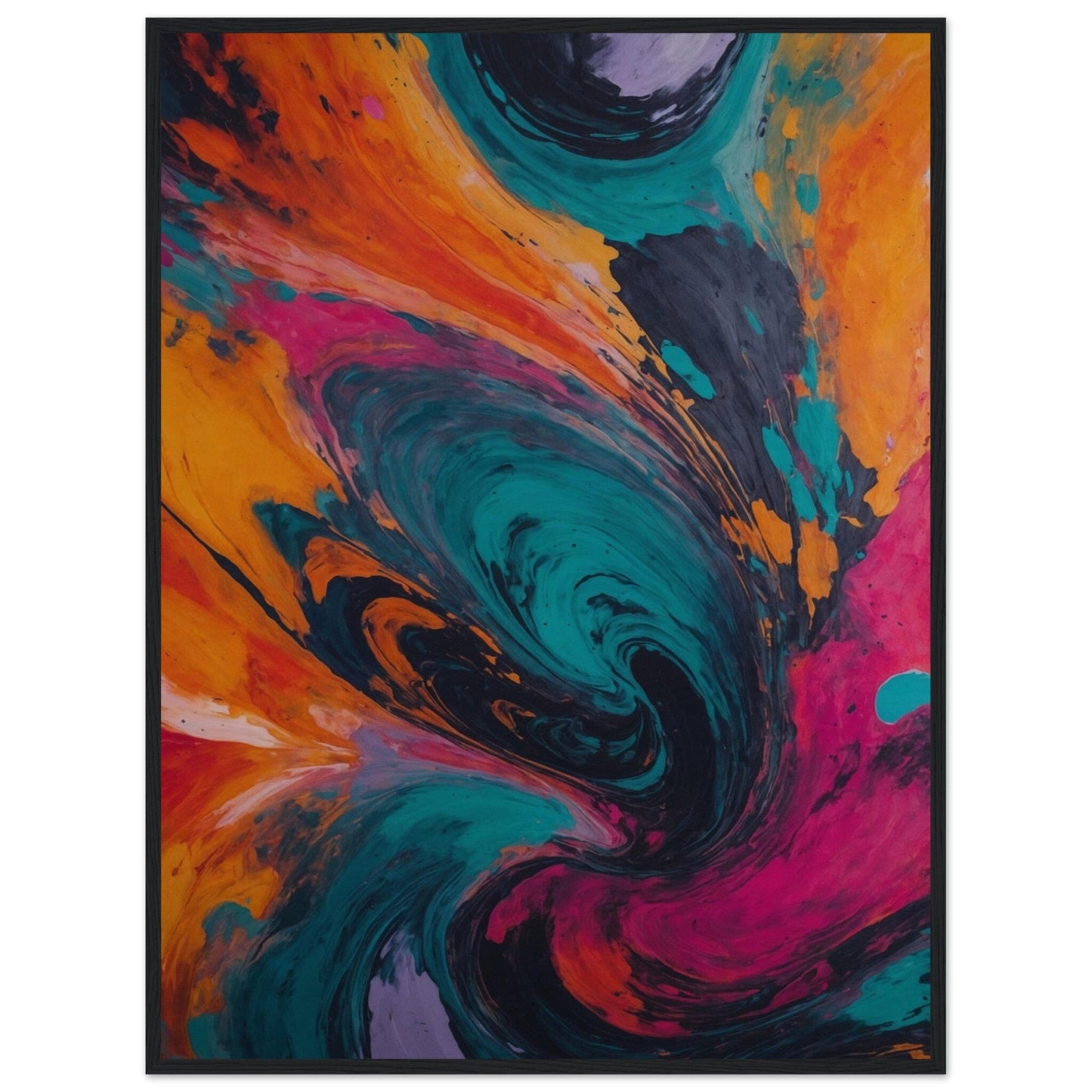 Premium Matte Paper Wooden Framed Poster - Exklusive Kunst in stilvollen Holzrahmen Print Material Modern Masterpieces 60x80 cm / 24x32″ Black frame 
