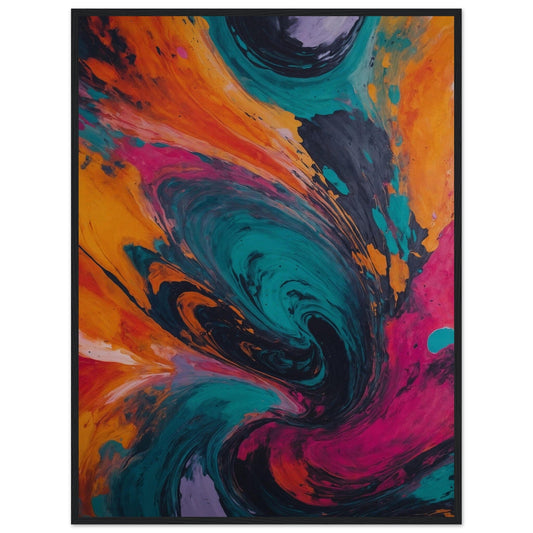 Premium Matte Paper Wooden Framed Poster - Exklusive Kunst in stilvollen Holzrahmen Print Material Modern Masterpieces 60x80 cm / 24x32″ Black frame 