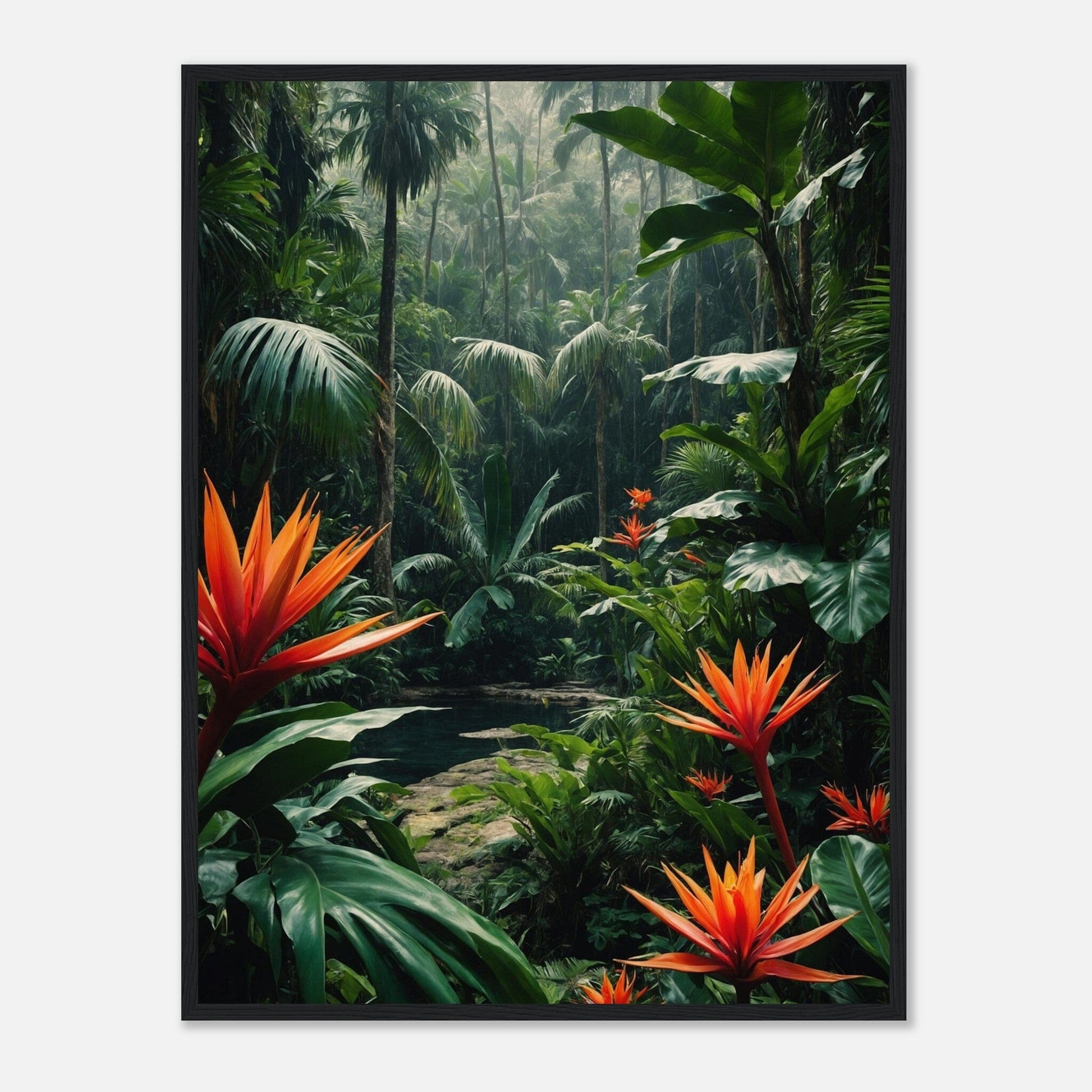 Premium Matte Paper Wooden Framed Poster - Exklusive Kunst in stilvollen Holzrahmen Print Material Modern Masterpieces 60x80 cm / 24x32″ Black frame 