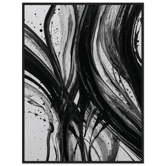 Premium Matte Paper Wooden Framed Poster - Exklusive Kunst in stilvollen Holzrahmen Print Material Modern Masterpieces 60x80 cm / 24x32″ Black frame 