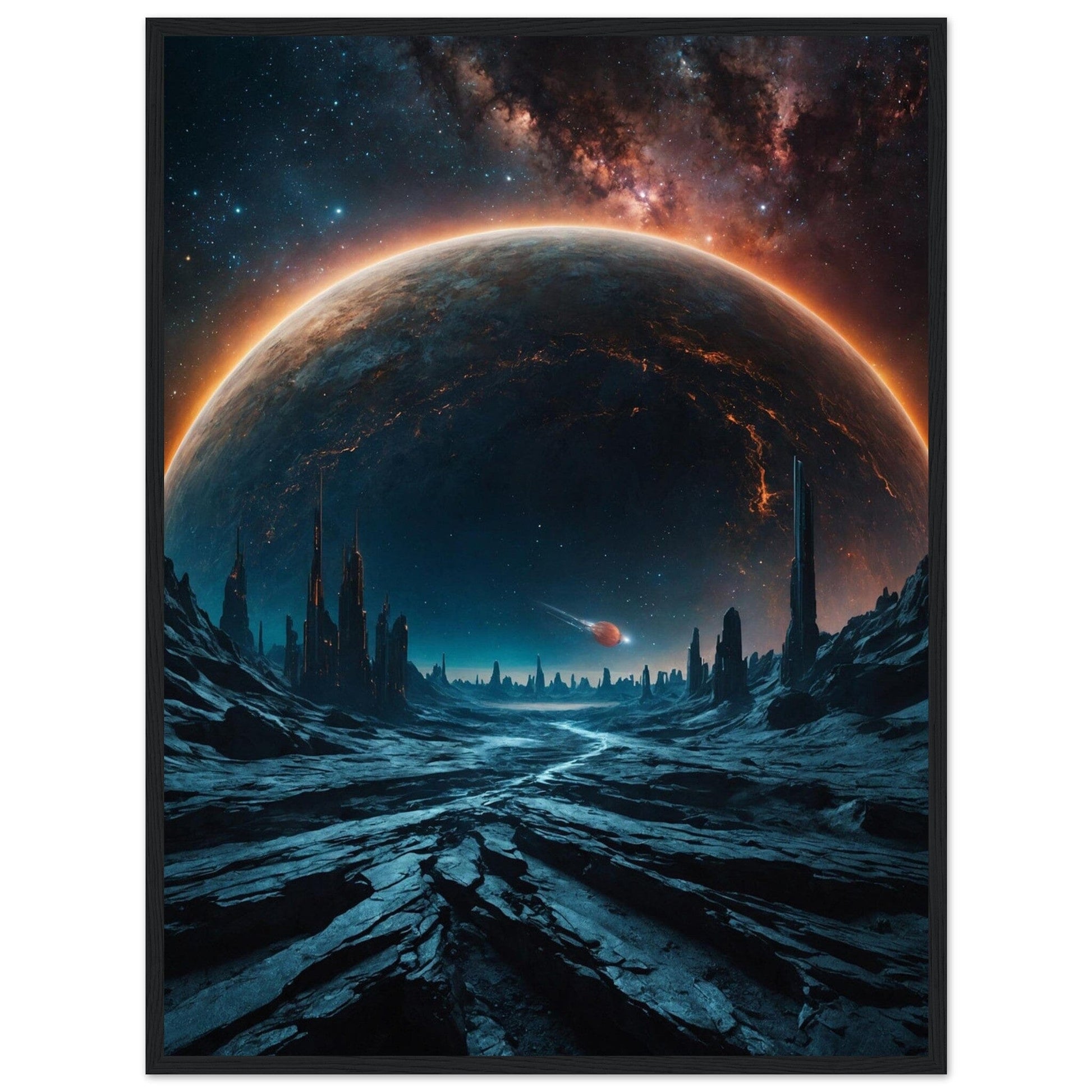 Premium Matte Paper Wooden Framed Poster - Exklusive Kunst in stilvollen Holzrahmen Print Material Modern Masterpieces 60x80 cm / 24x32″ Black frame 