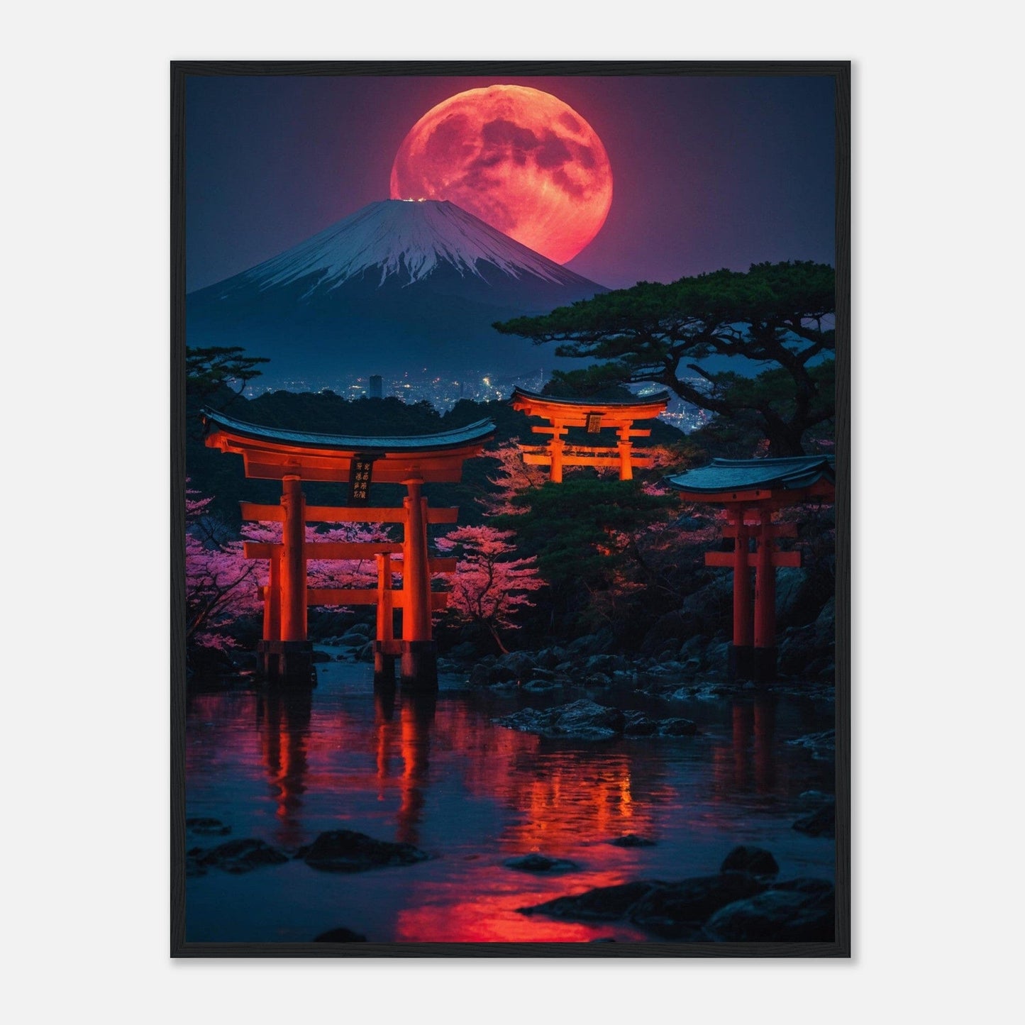 Premium Matte Paper Wooden Framed Poster - Exklusive Kunst in stilvollen Holzrahmen Print Material Modern Masterpieces 60x80 cm / 24x32″ Black frame 