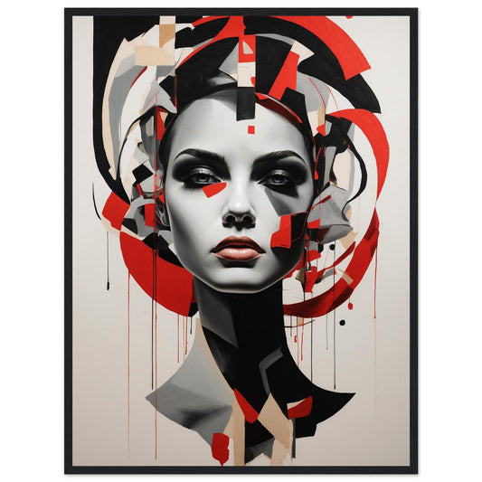 Premium Matte Paper Wooden Framed Poster - Exklusive Kunst in stilvollen Holzrahmen Print Material Modern Masterpieces 60x80 cm / 24x32″ Black frame 