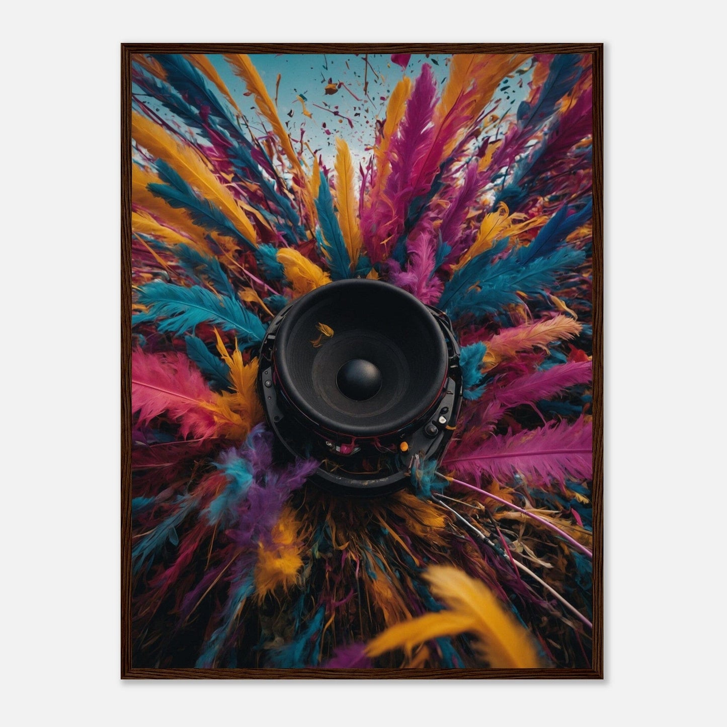 Premium Matte Paper Wooden Framed Poster - Exklusive Kunst in stilvollen Holzrahmen Print Material Modern Masterpieces 60x80 cm / 24x32″ Dark wood frame 