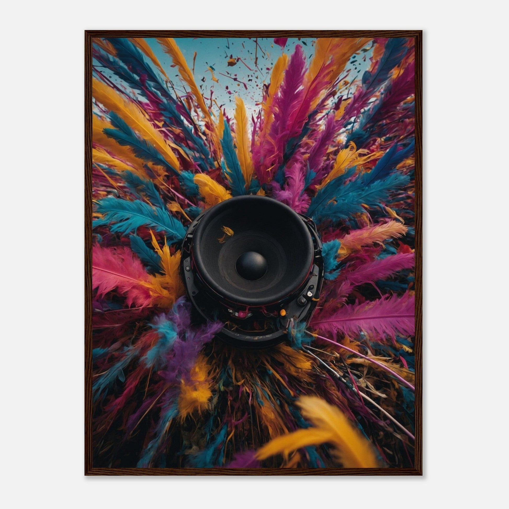 Premium Matte Paper Wooden Framed Poster - Exklusive Kunst in stilvollen Holzrahmen Print Material Modern Masterpieces 60x80 cm / 24x32″ Dark wood frame 