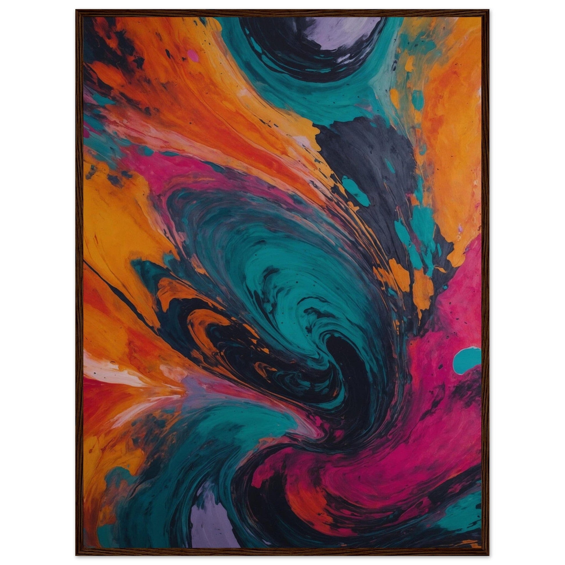 Premium Matte Paper Wooden Framed Poster - Exklusive Kunst in stilvollen Holzrahmen Print Material Modern Masterpieces 60x80 cm / 24x32″ Dark wood frame 