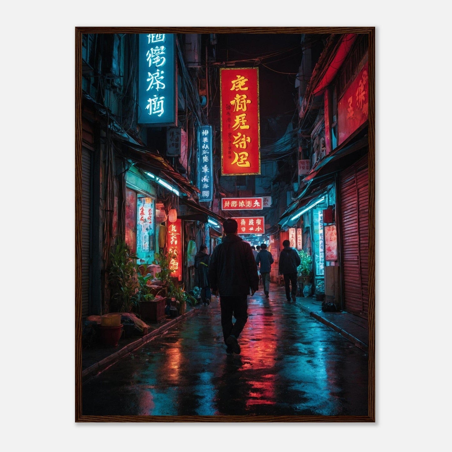 Premium Matte Paper Wooden Framed Poster - Exklusive Kunst in stilvollen Holzrahmen Print Material Modern Masterpieces 60x80 cm / 24x32″ Dark wood frame 