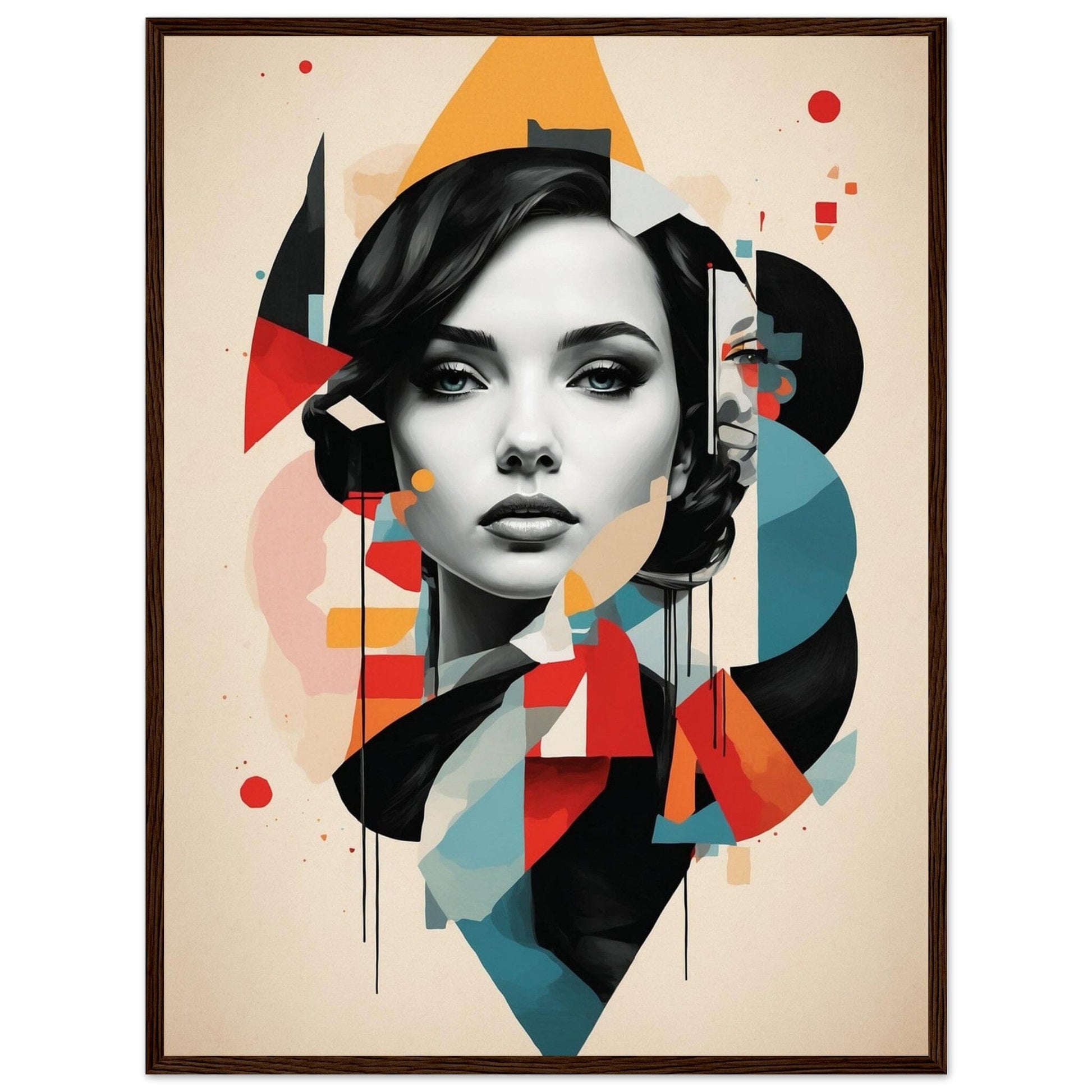 Premium Matte Paper Wooden Framed Poster - Exklusive Kunst in stilvollen Holzrahmen Print Material Modern Masterpieces 60x80 cm / 24x32″ Dark wood frame 