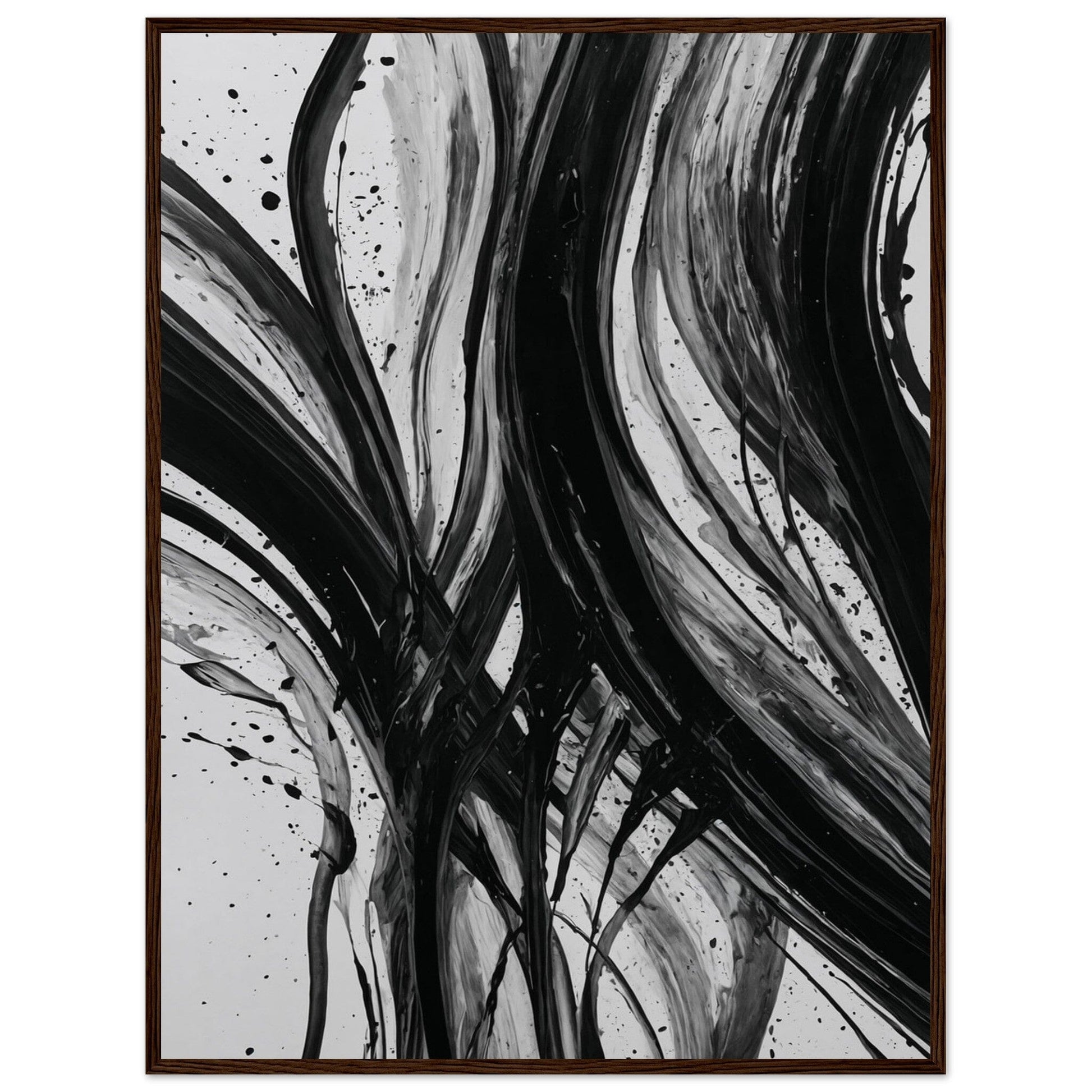 Premium Matte Paper Wooden Framed Poster - Exklusive Kunst in stilvollen Holzrahmen Print Material Modern Masterpieces 60x80 cm / 24x32″ Dark wood frame 