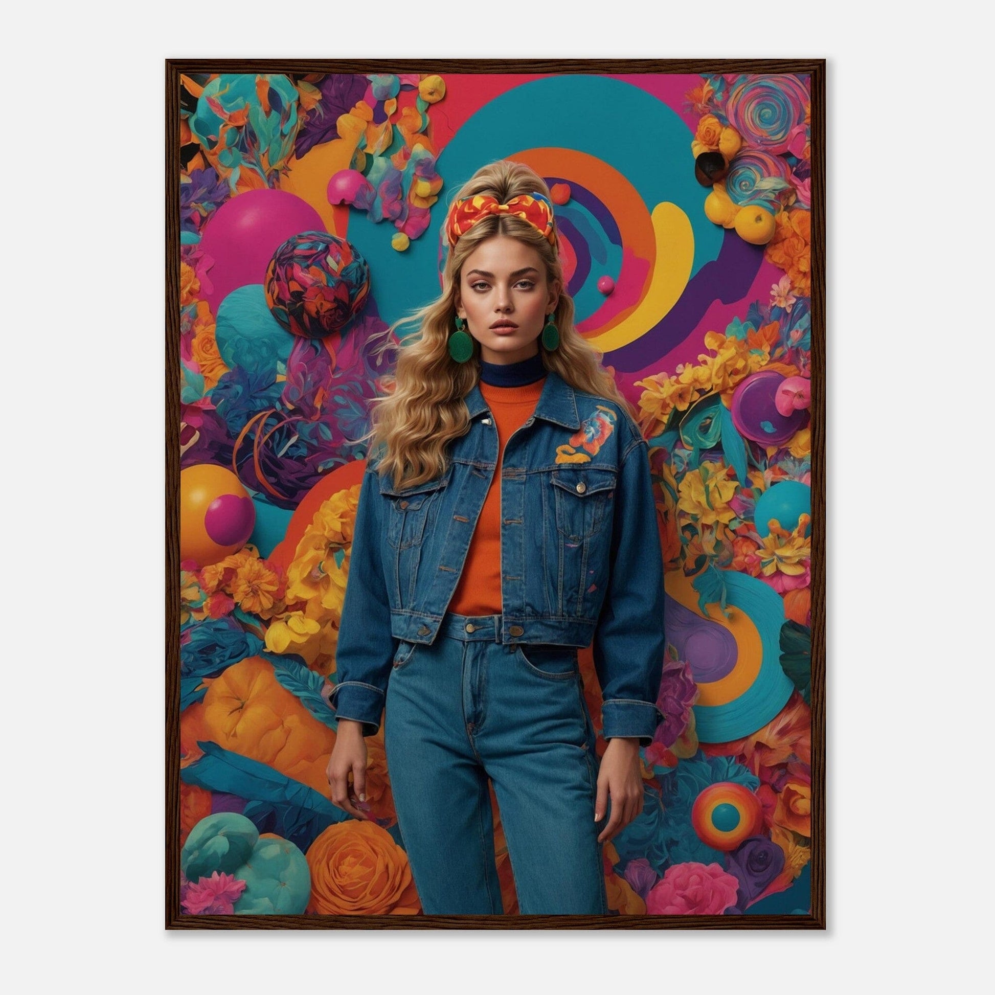 Premium Matte Paper Wooden Framed Poster - Exklusive Kunst in stilvollen Holzrahmen Print Material Modern Masterpieces 60x80 cm / 24x32″ Dark wood frame 