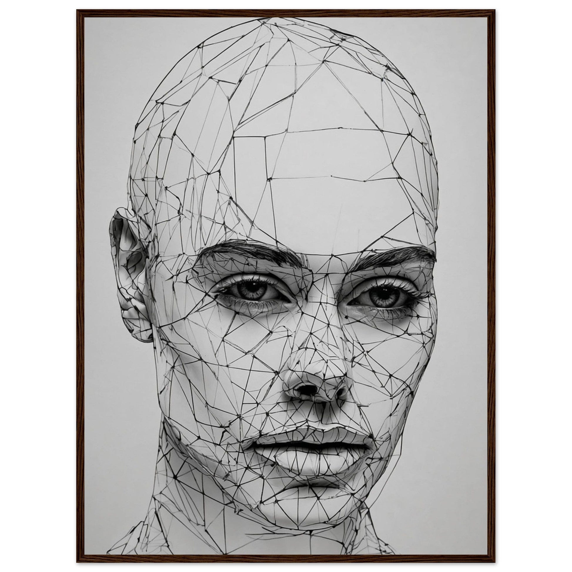 Premium Matte Paper Wooden Framed Poster - Exklusive Kunst in stilvollen Holzrahmen Print Material Modern Masterpieces 60x80 cm / 24x32″ Dark wood frame 