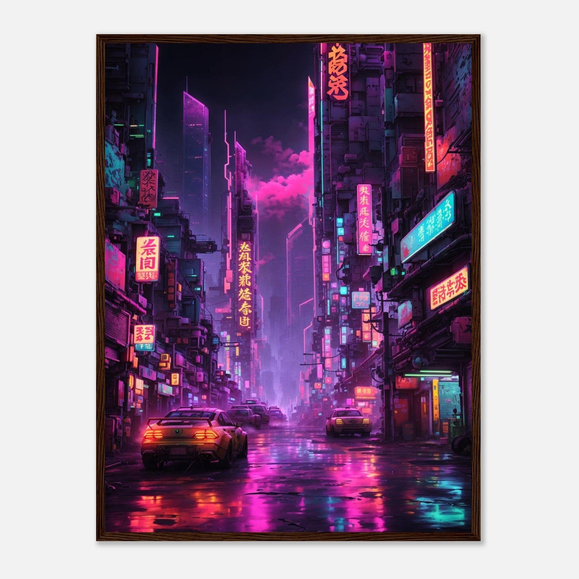 Premium Matte Paper Wooden Framed Poster - Exklusive Kunst in stilvollen Holzrahmen Print Material Modern Masterpieces 60x80 cm / 24x32″ Dark wood frame 