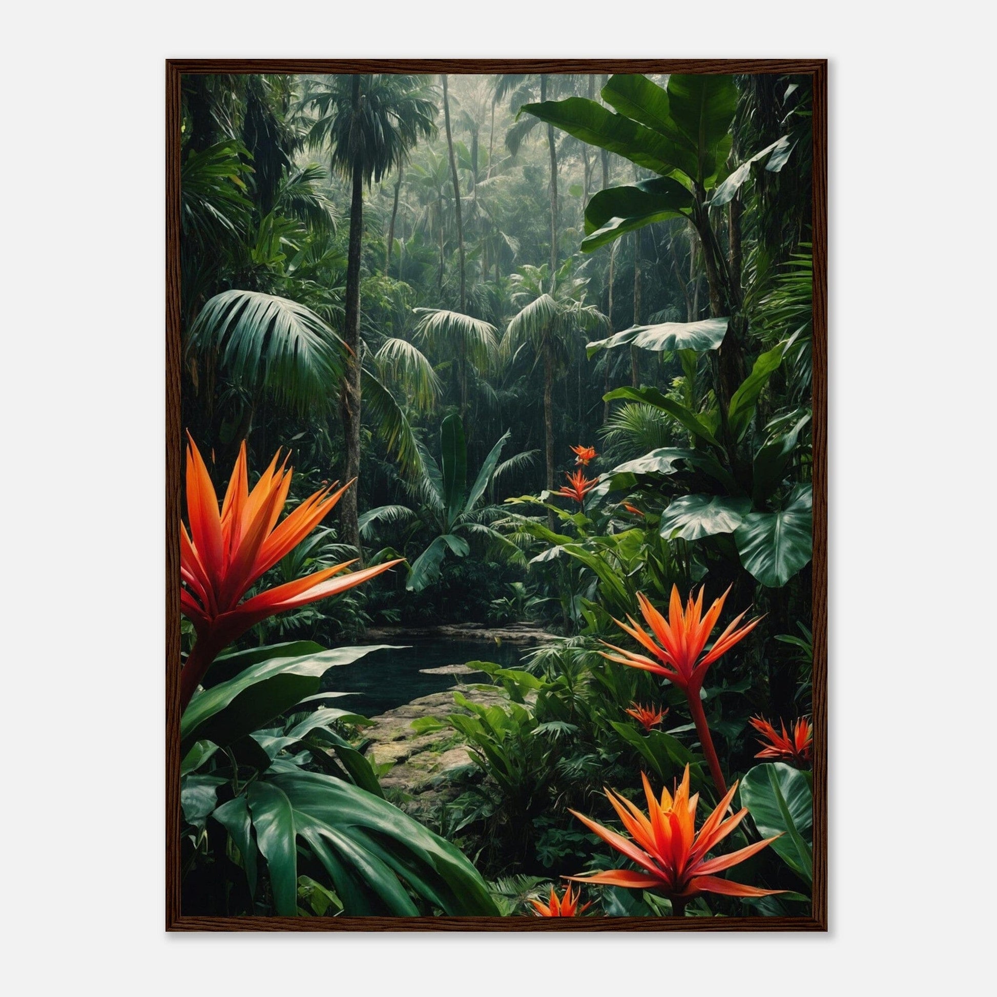 Premium Matte Paper Wooden Framed Poster - Exklusive Kunst in stilvollen Holzrahmen Print Material Modern Masterpieces 60x80 cm / 24x32″ Dark wood frame 