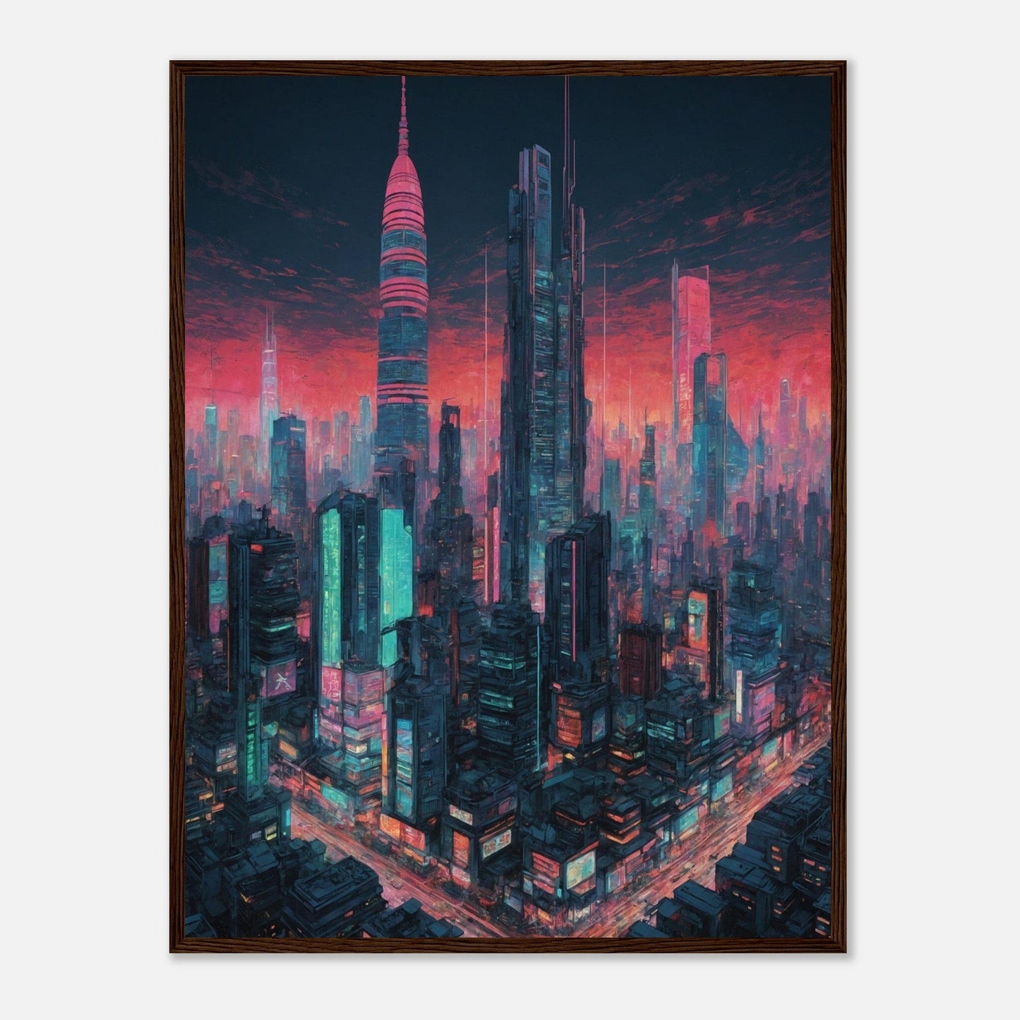 Premium Matte Paper Wooden Framed Poster - Exklusive Kunst in stilvollen Holzrahmen Print Material Modern Masterpieces 60x80 cm / 24x32″ Dark wood frame 