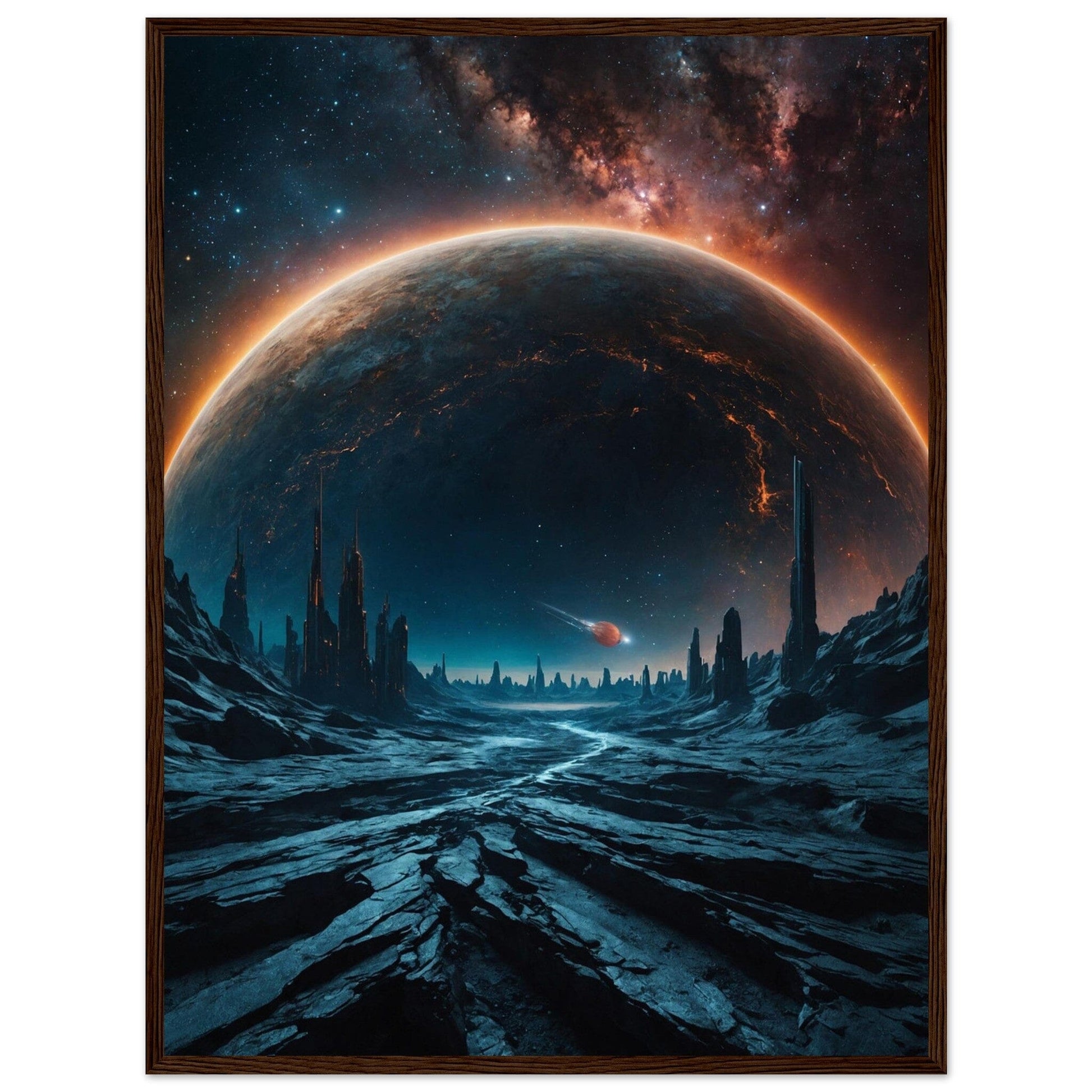 Premium Matte Paper Wooden Framed Poster - Exklusive Kunst in stilvollen Holzrahmen Print Material Modern Masterpieces 60x80 cm / 24x32″ Dark wood frame 