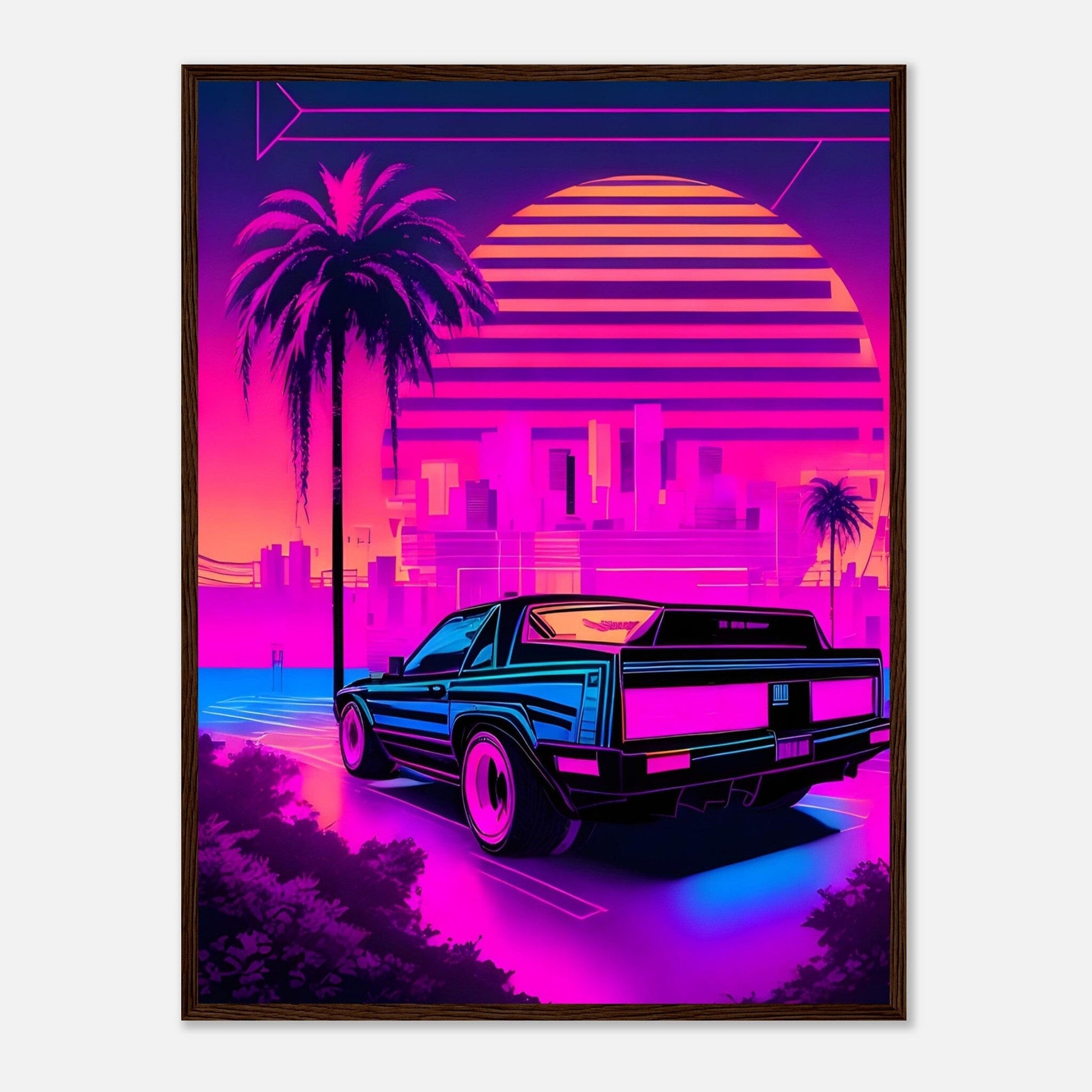 Premium Matte Paper Wooden Framed Poster - Exklusive Kunst in stilvollen Holzrahmen Print Material Modern Masterpieces 60x80 cm / 24x32″ Dark wood frame 