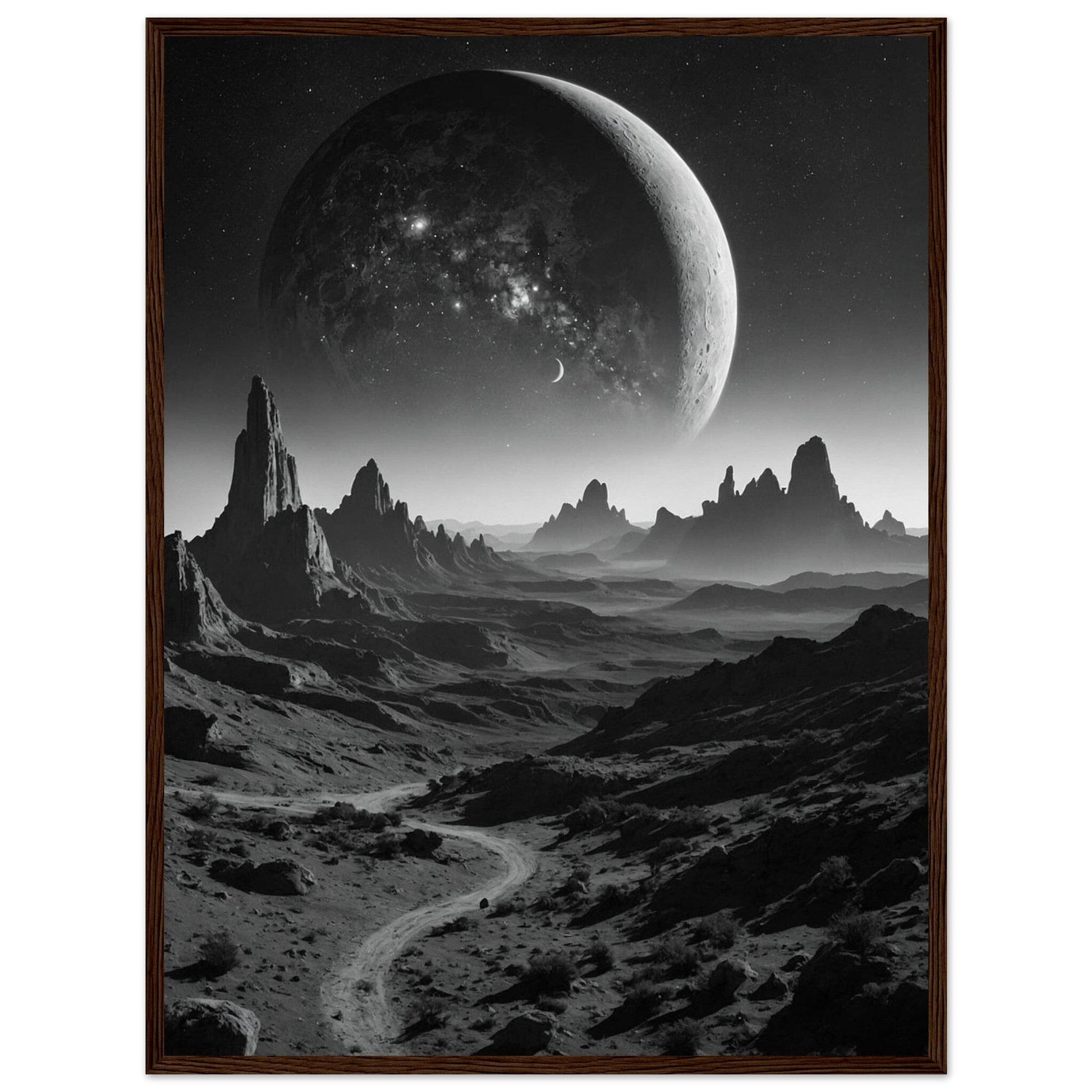Premium Matte Paper Wooden Framed Poster - Exklusive Kunst in stilvollen Holzrahmen Print Material Modern Masterpieces 60x80 cm / 24x32″ Dark wood frame 