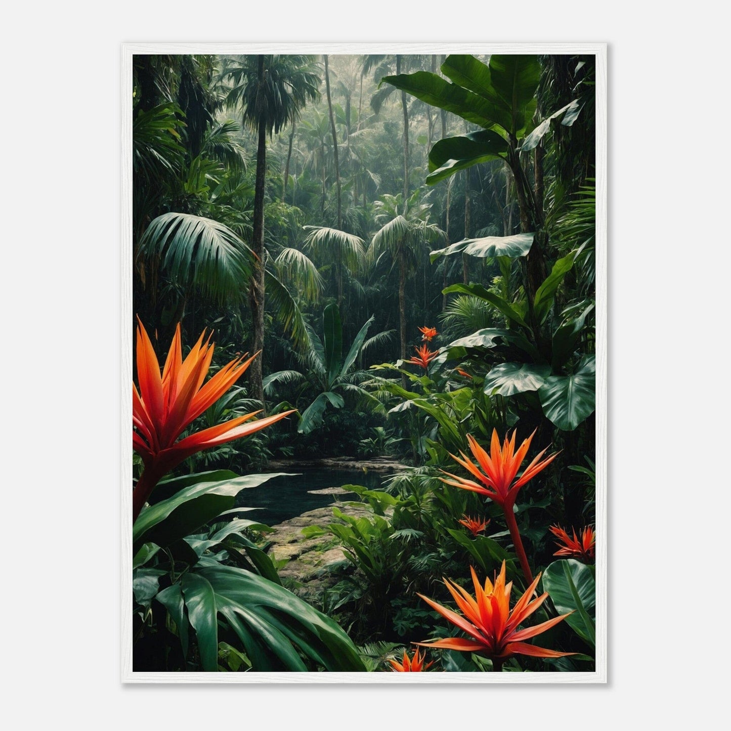 Premium Matte Paper Wooden Framed Poster - Exklusive Kunst in stilvollen Holzrahmen Print Material Modern Masterpieces 60x80 cm / 24x32″ White frame 